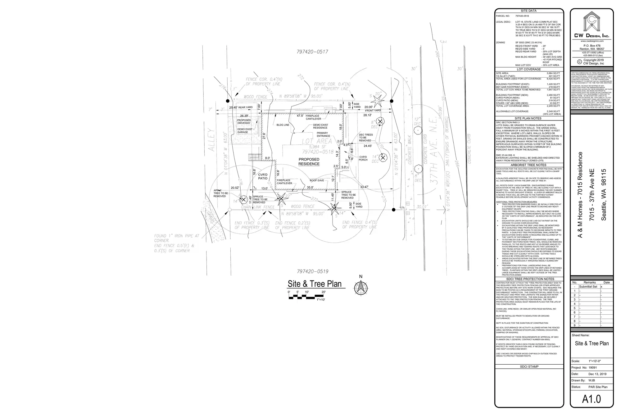 Site plan for 7015 37th Ave NE