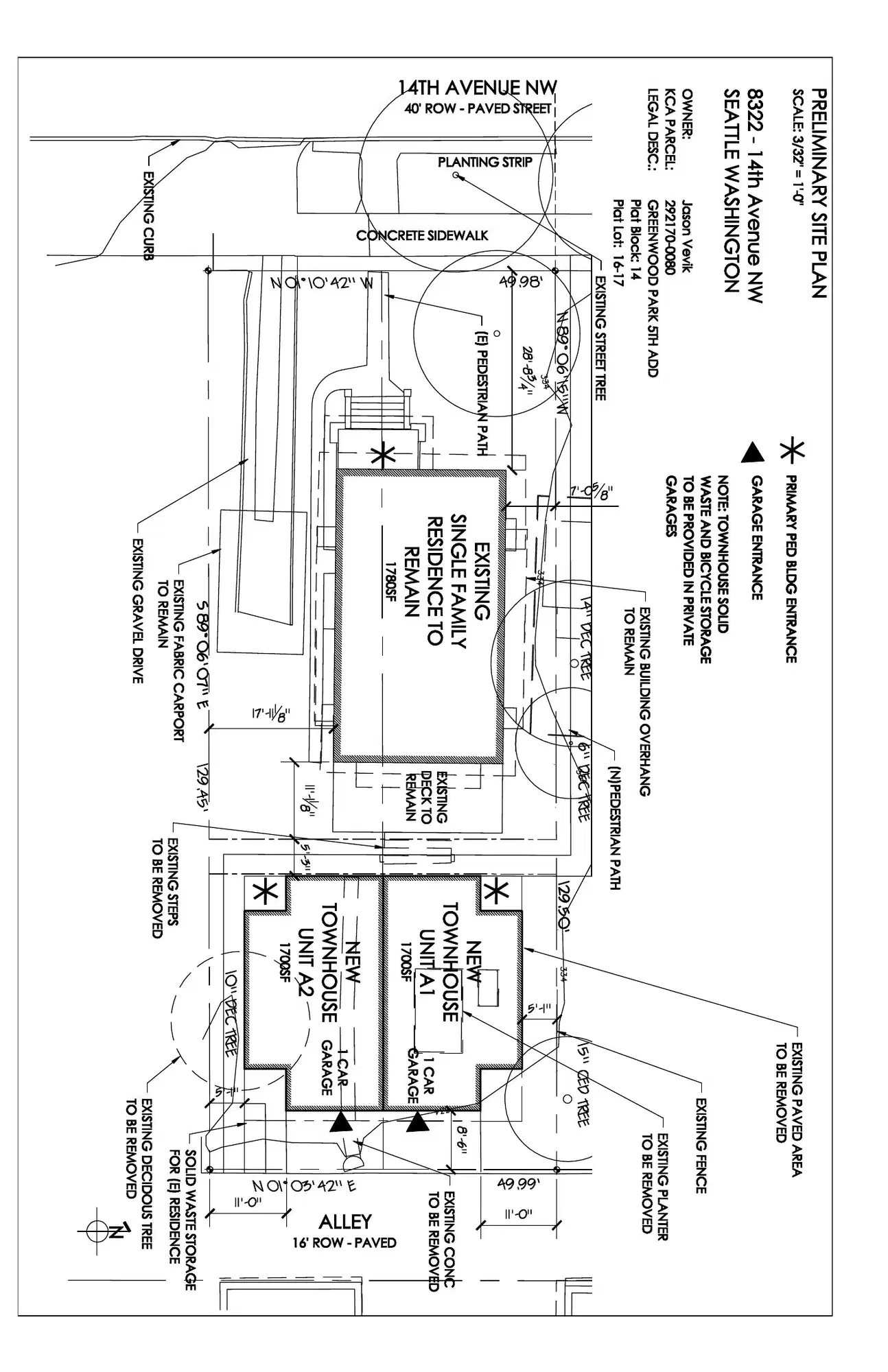 Site plan for 8320 14th Ave NW