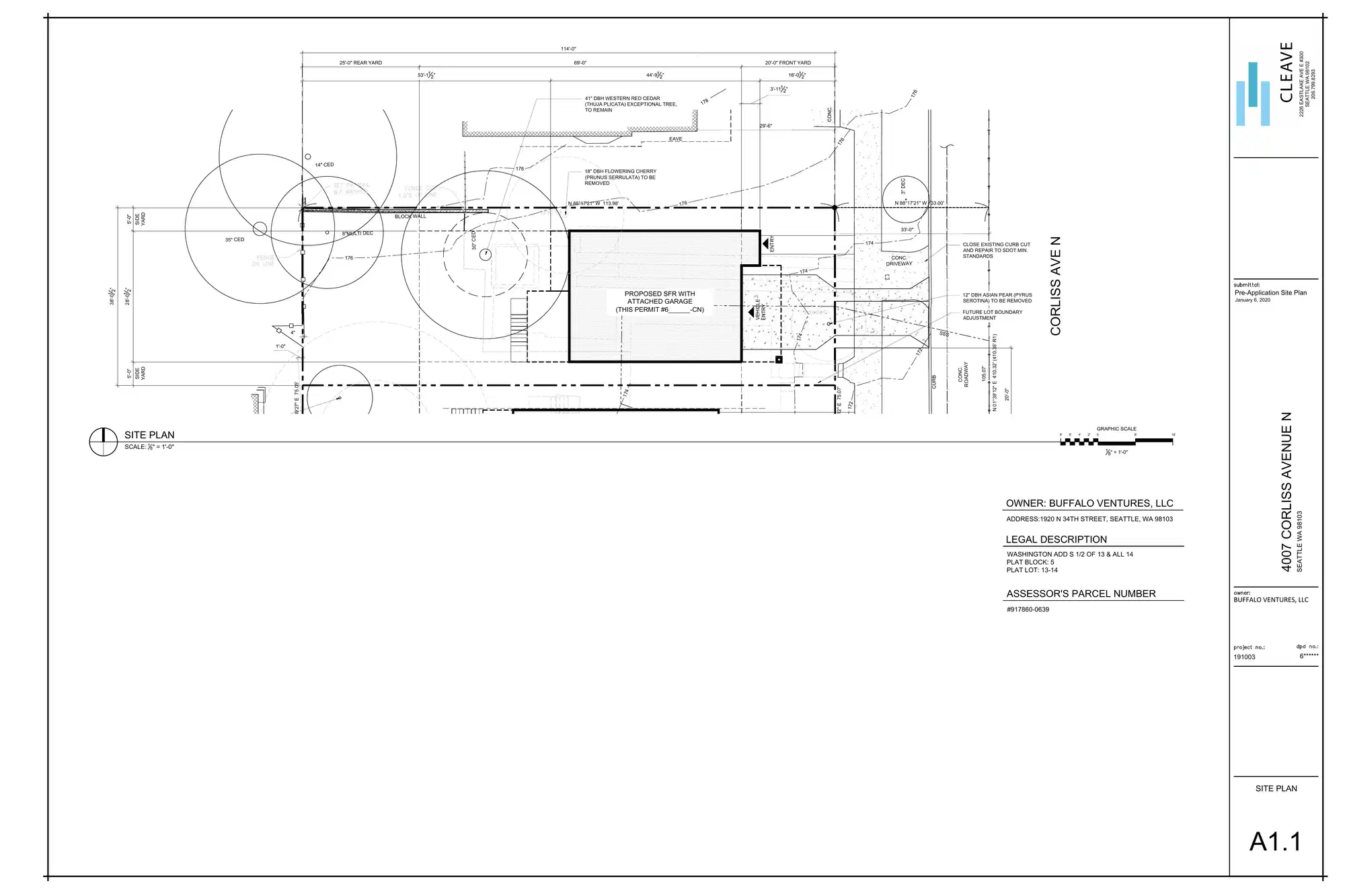 Site plan for 4007 Corliss Ave N