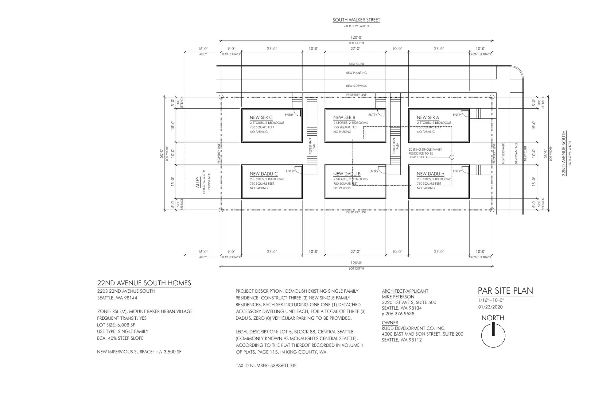 Site plan for 2203 22nd Ave S