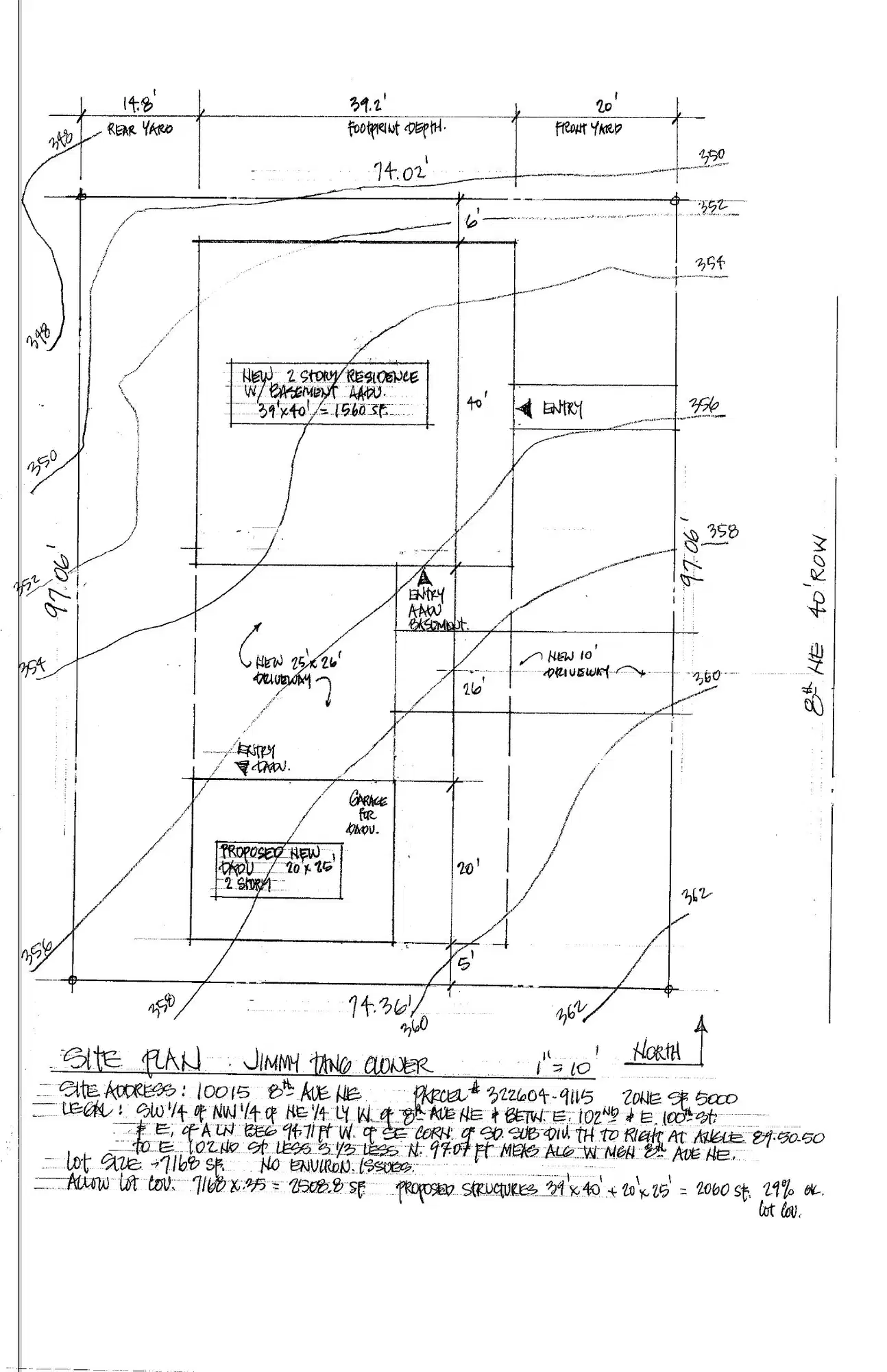 Site plan for 10015 8th Ave NE