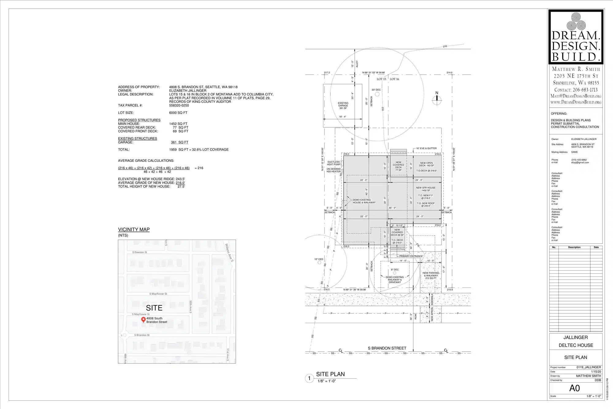 Site plan for 4808 S Brandon St