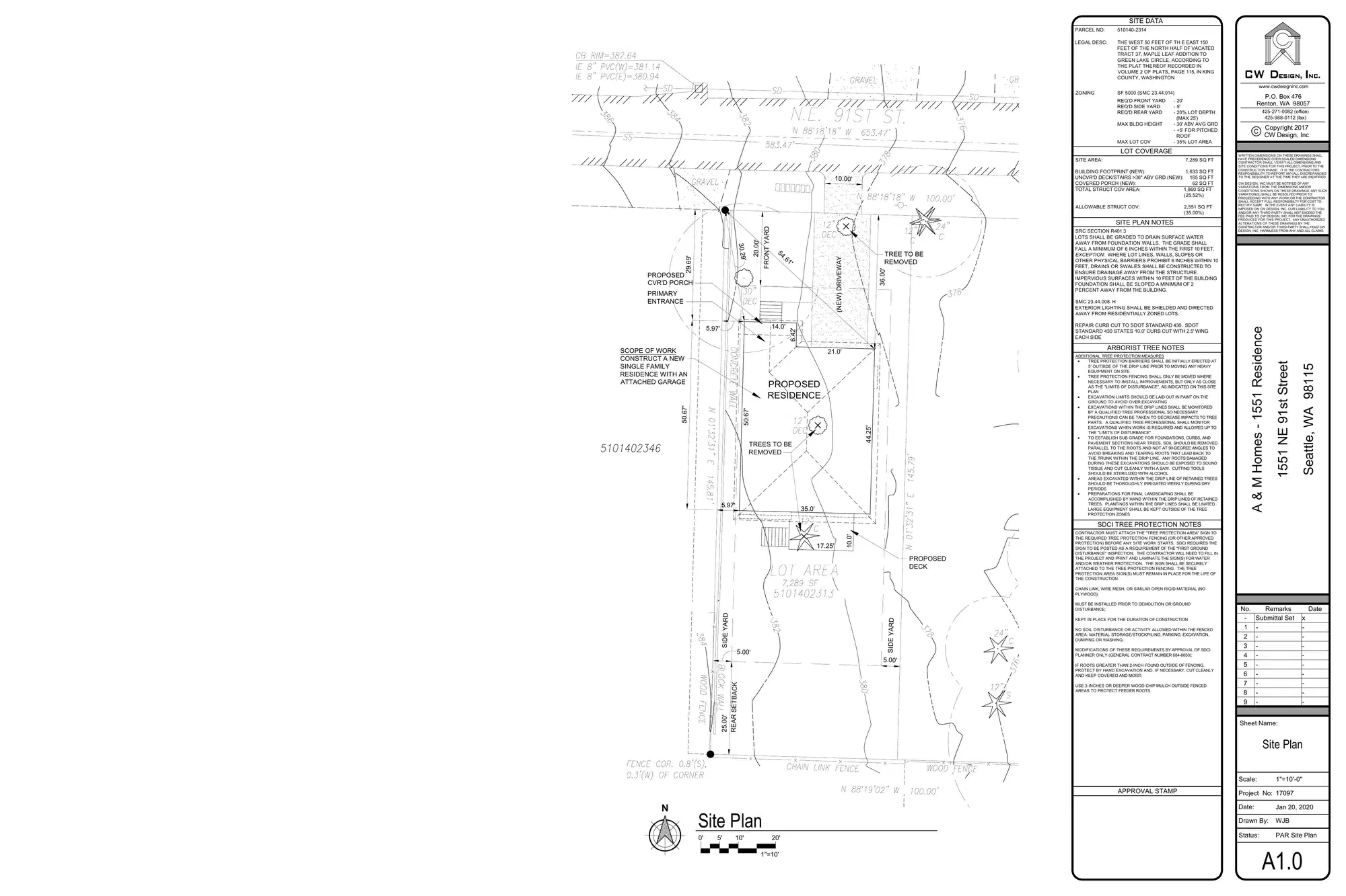 Site plan for 1551 NE 91st St
