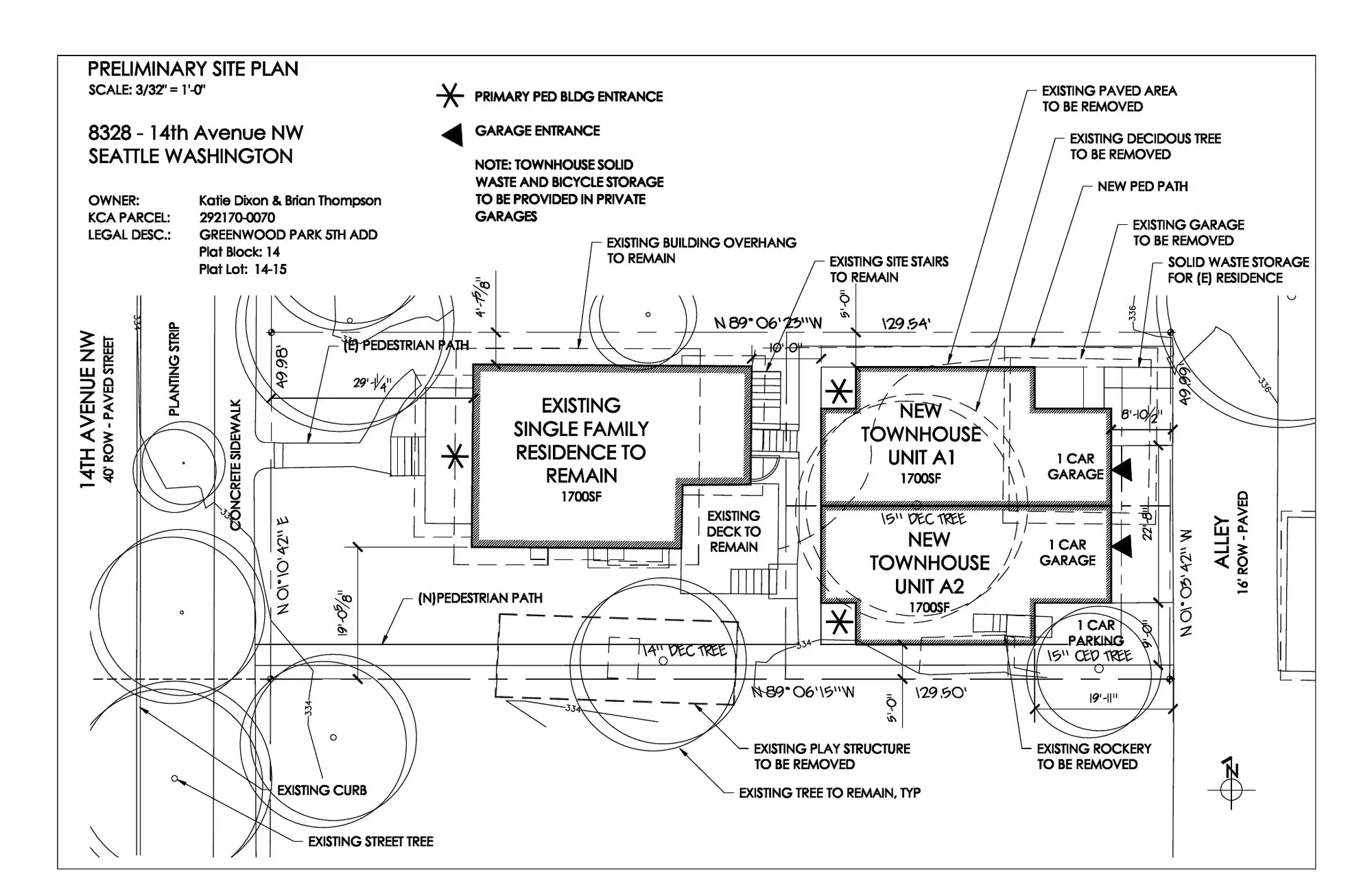 Site plan for 8326 14th Ave NW