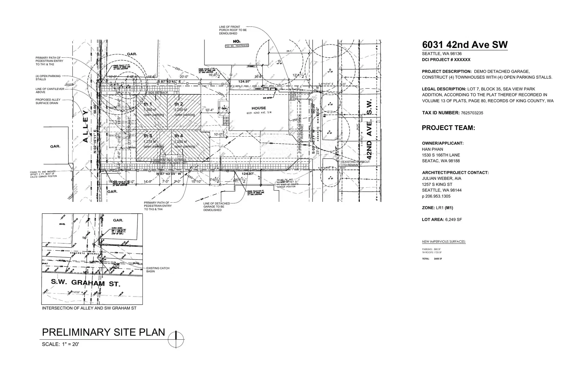 Site plan for 6033 42nd Ave SW