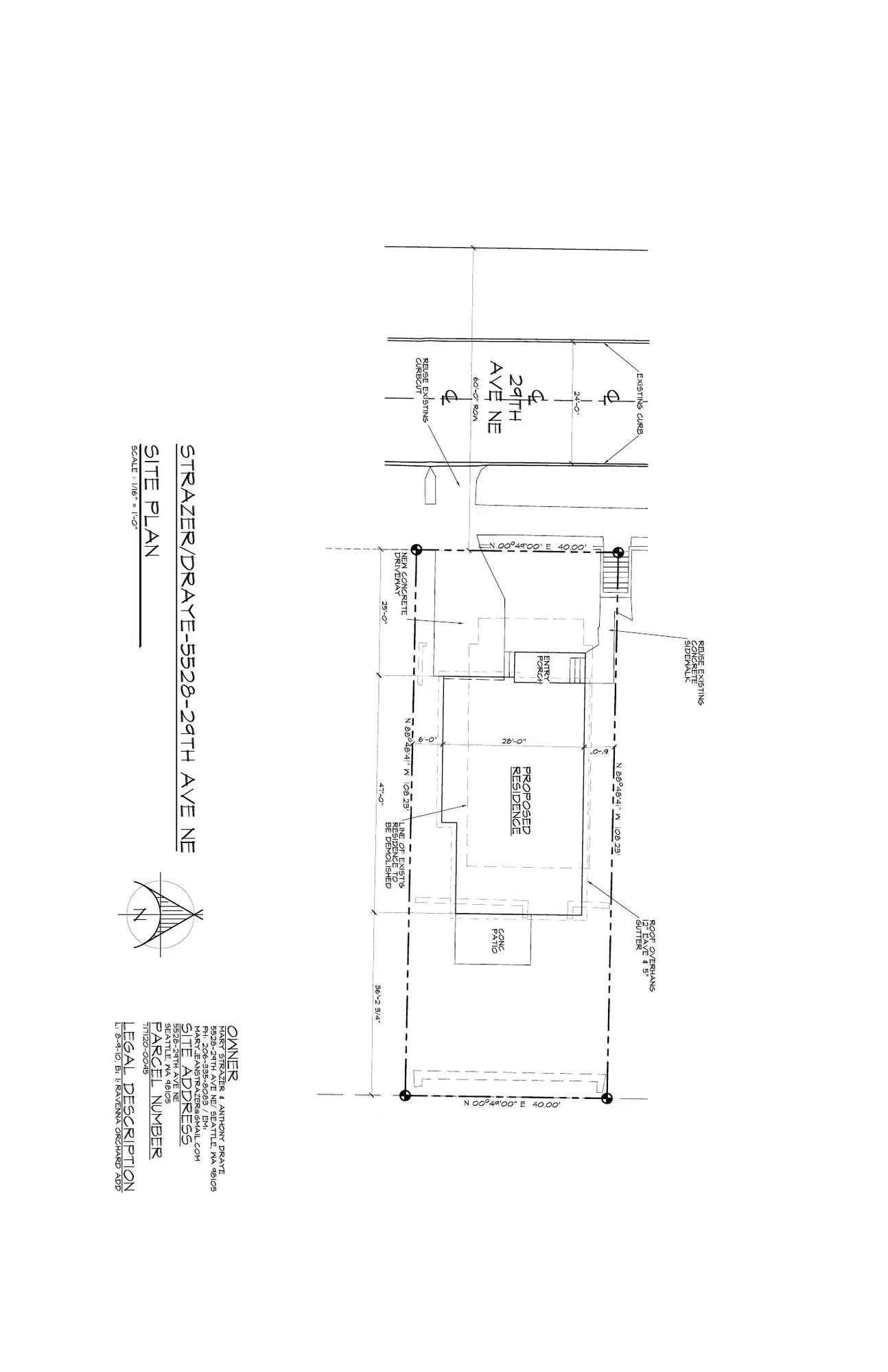 Site plan for 5528 29th Ave NE