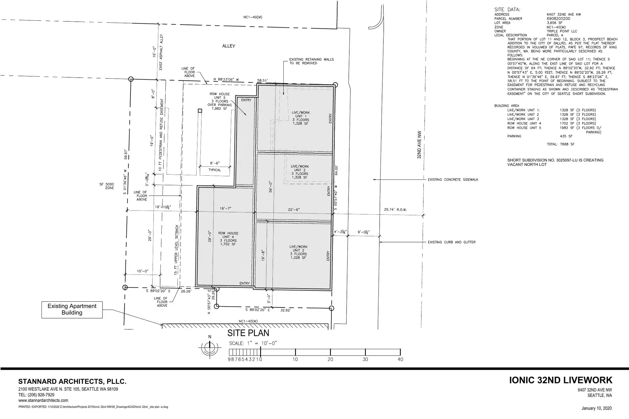 Site plan for 6407 32nd Ave NW
