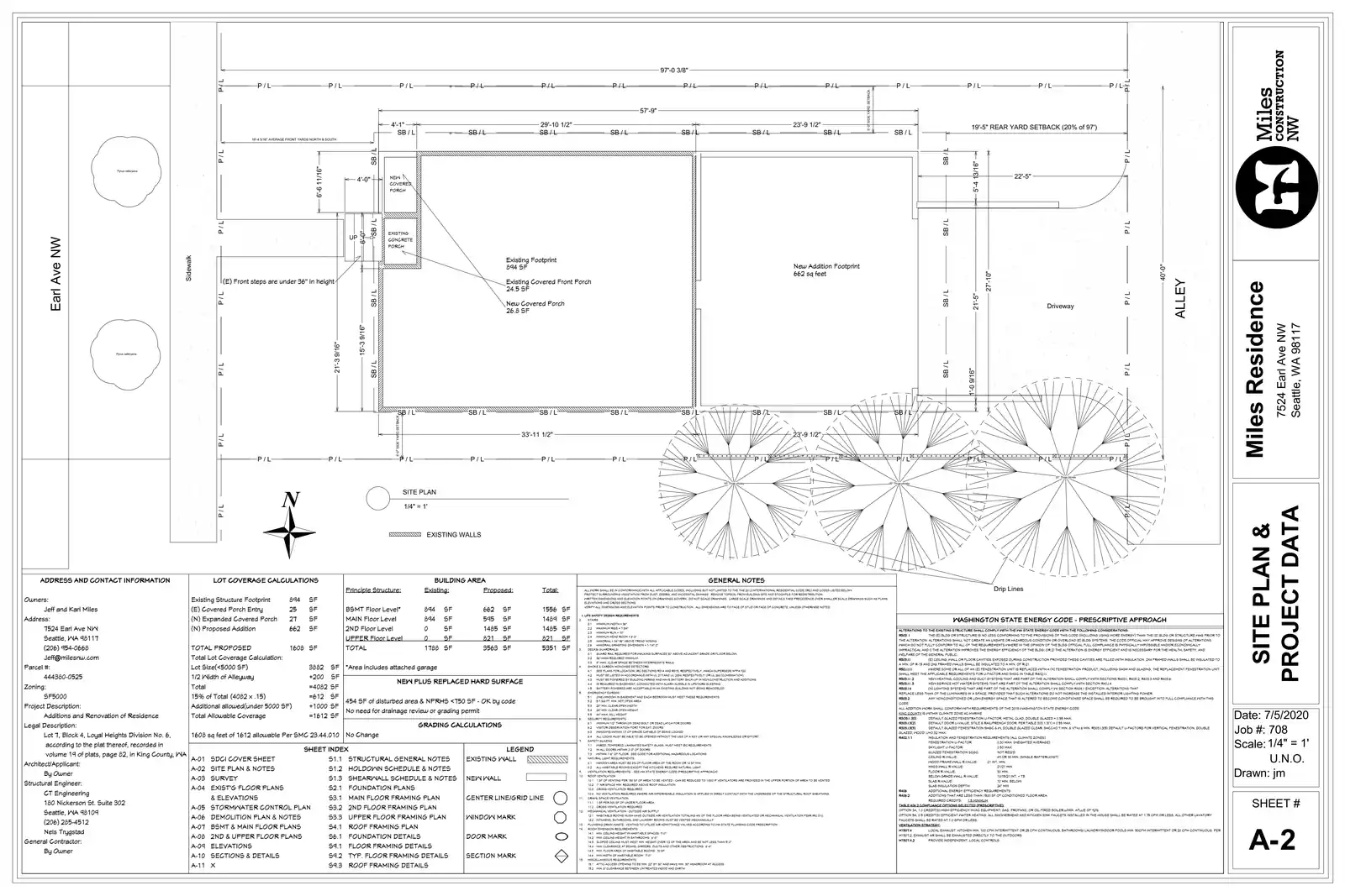 Site plan for 7524 Earl Ave NW