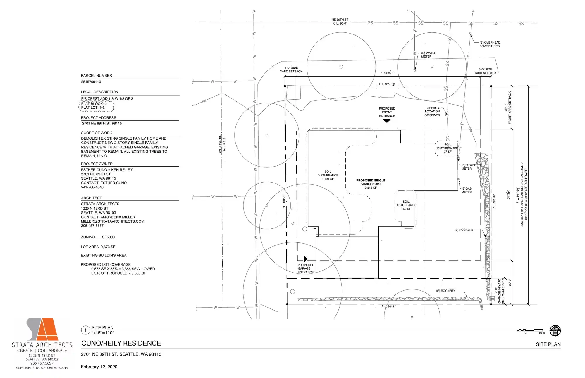 Site plan for 2701 NE 89th St