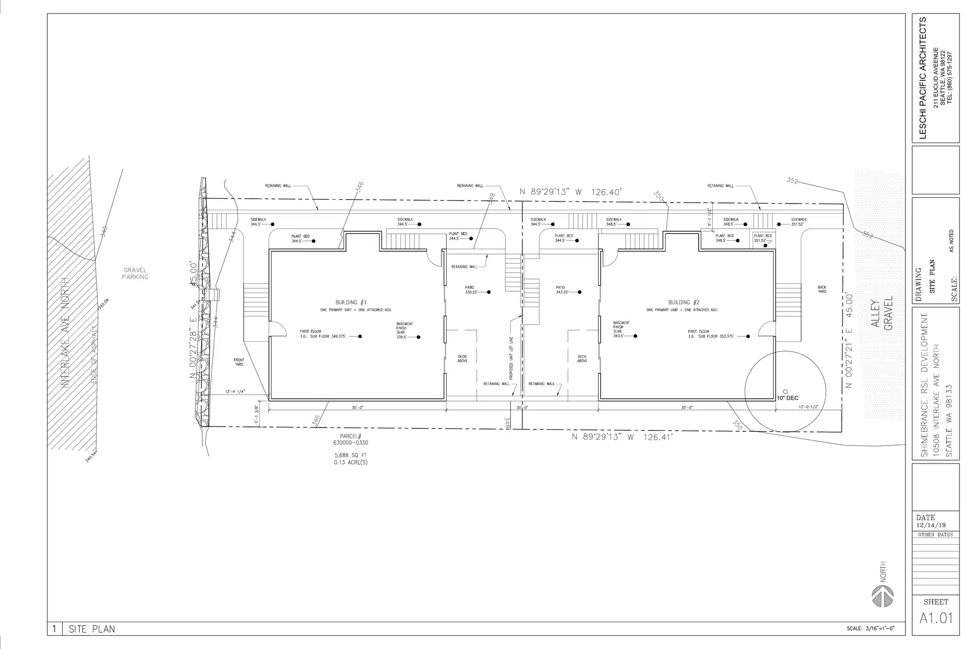 Site plan for 10508 Interlake Ave N