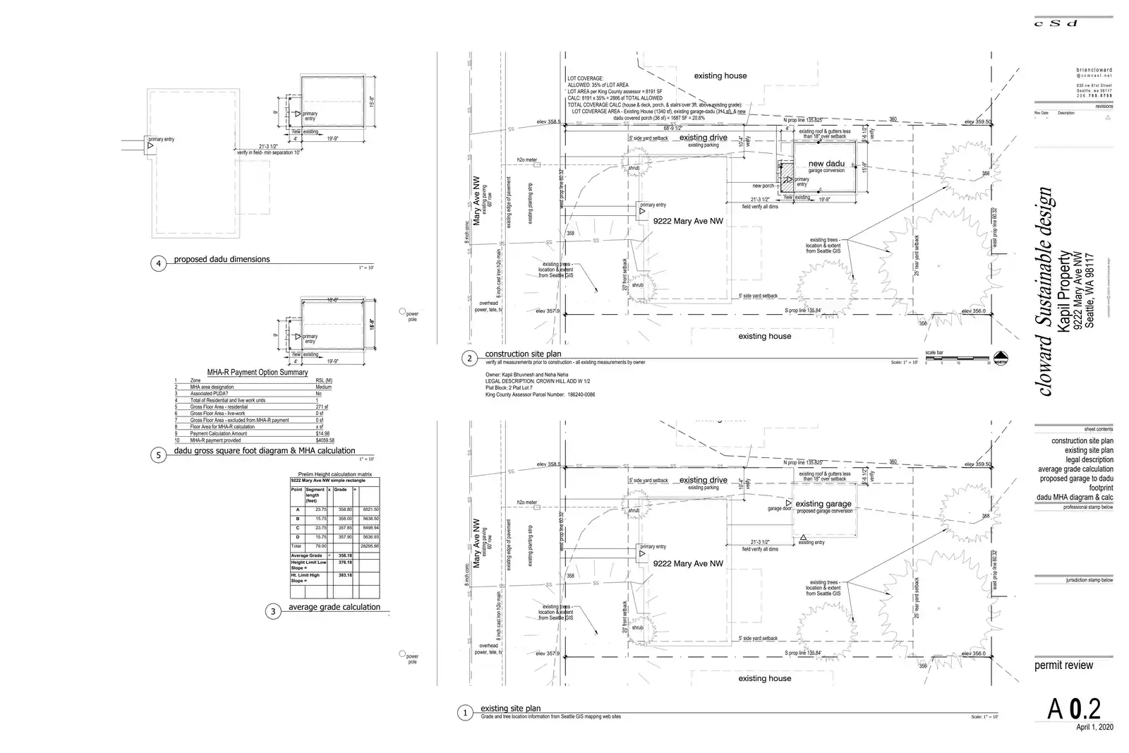 Site plan for 9222 Mary Ave NW