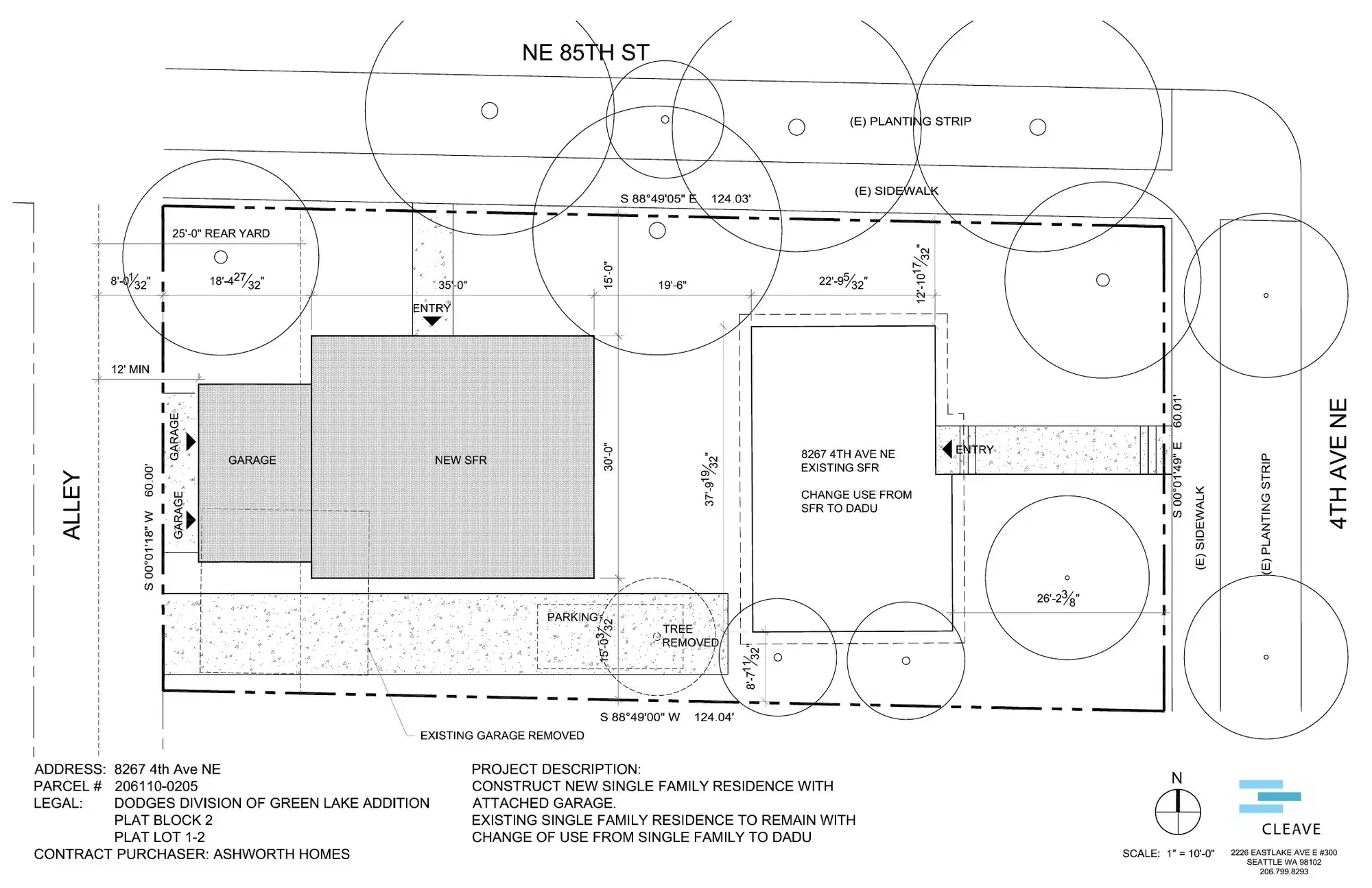 Site plan for 315 NE 85th St