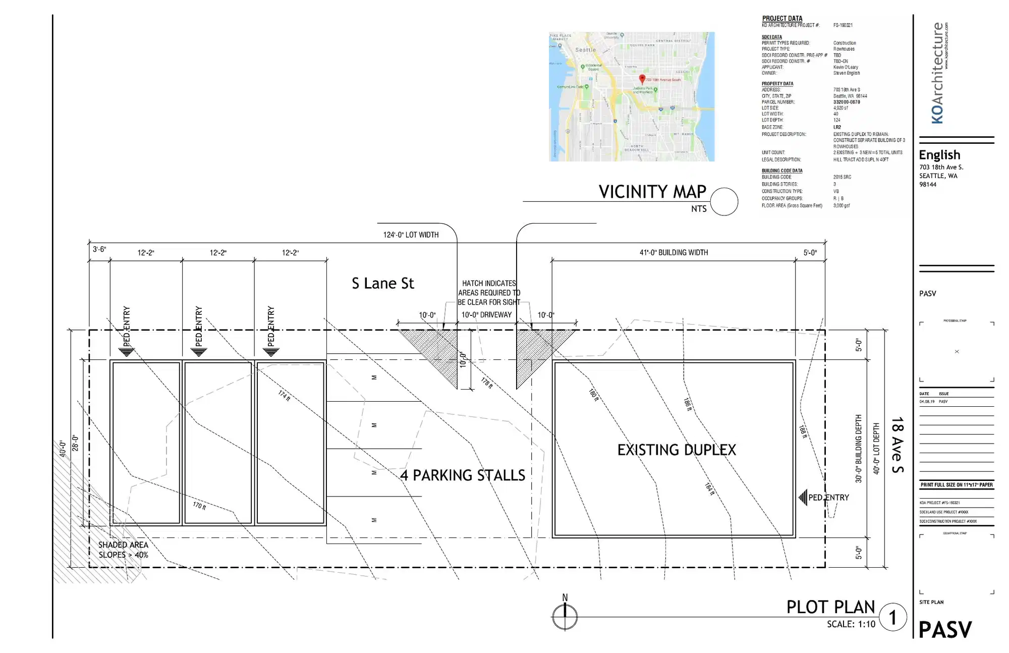 Site plan for 1675 S Lane St