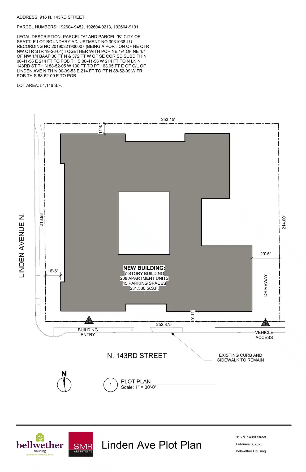 Site plan for 916 N 143rd St