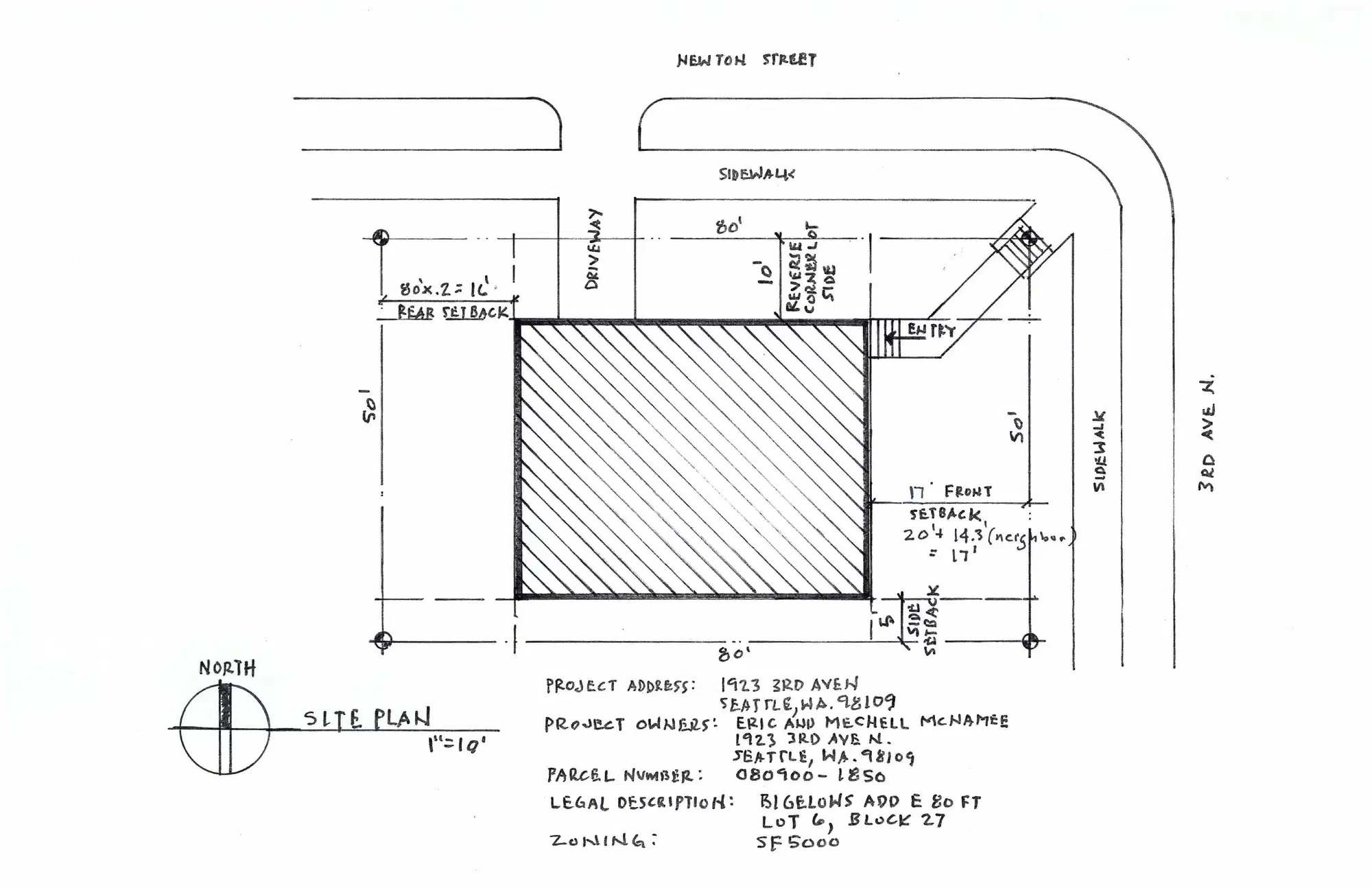 Site plan for 1923 3rd Ave N