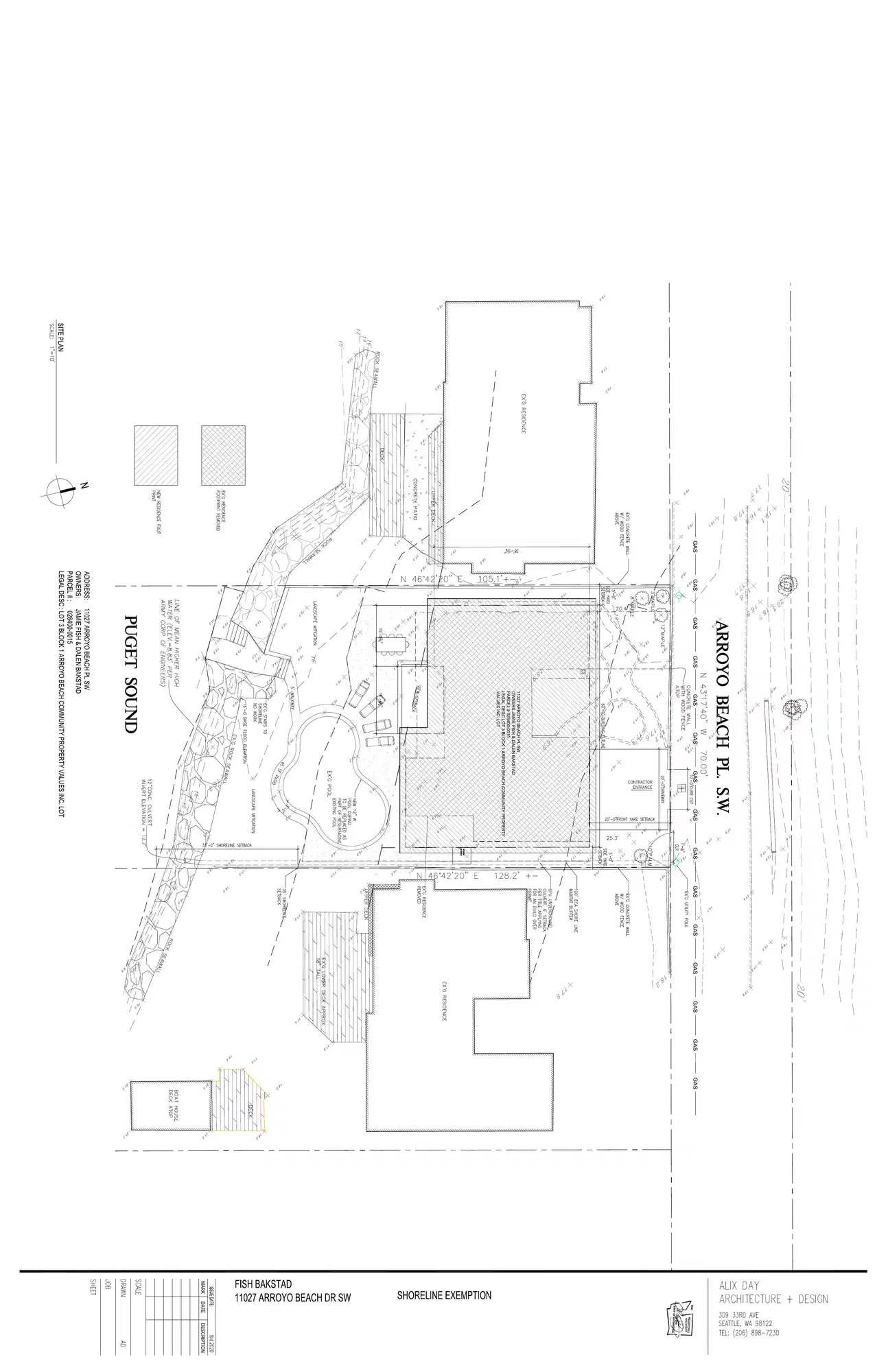 Site plan for 11027 Arroyo Beach Pl SW