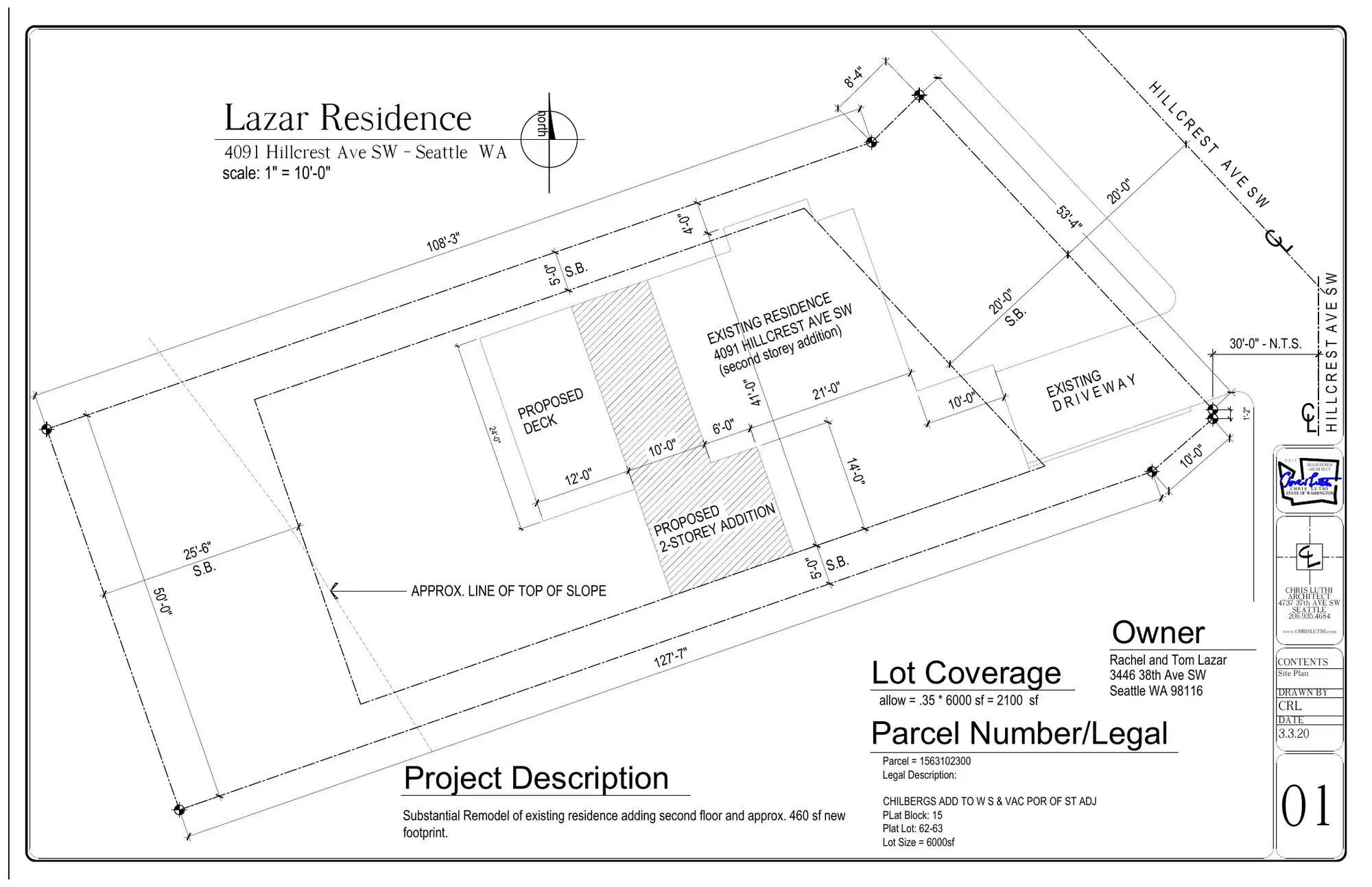 Site plan for 4091 Hillcrest Ave SW