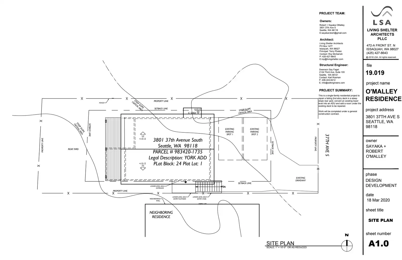 Site plan for 3801 37th Ave S