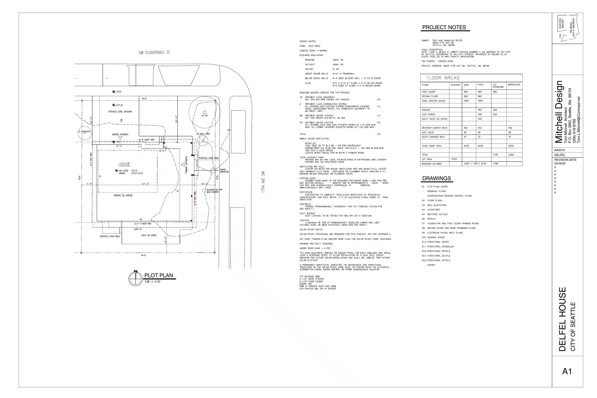 Site plan for 8603 17th Ave SW
