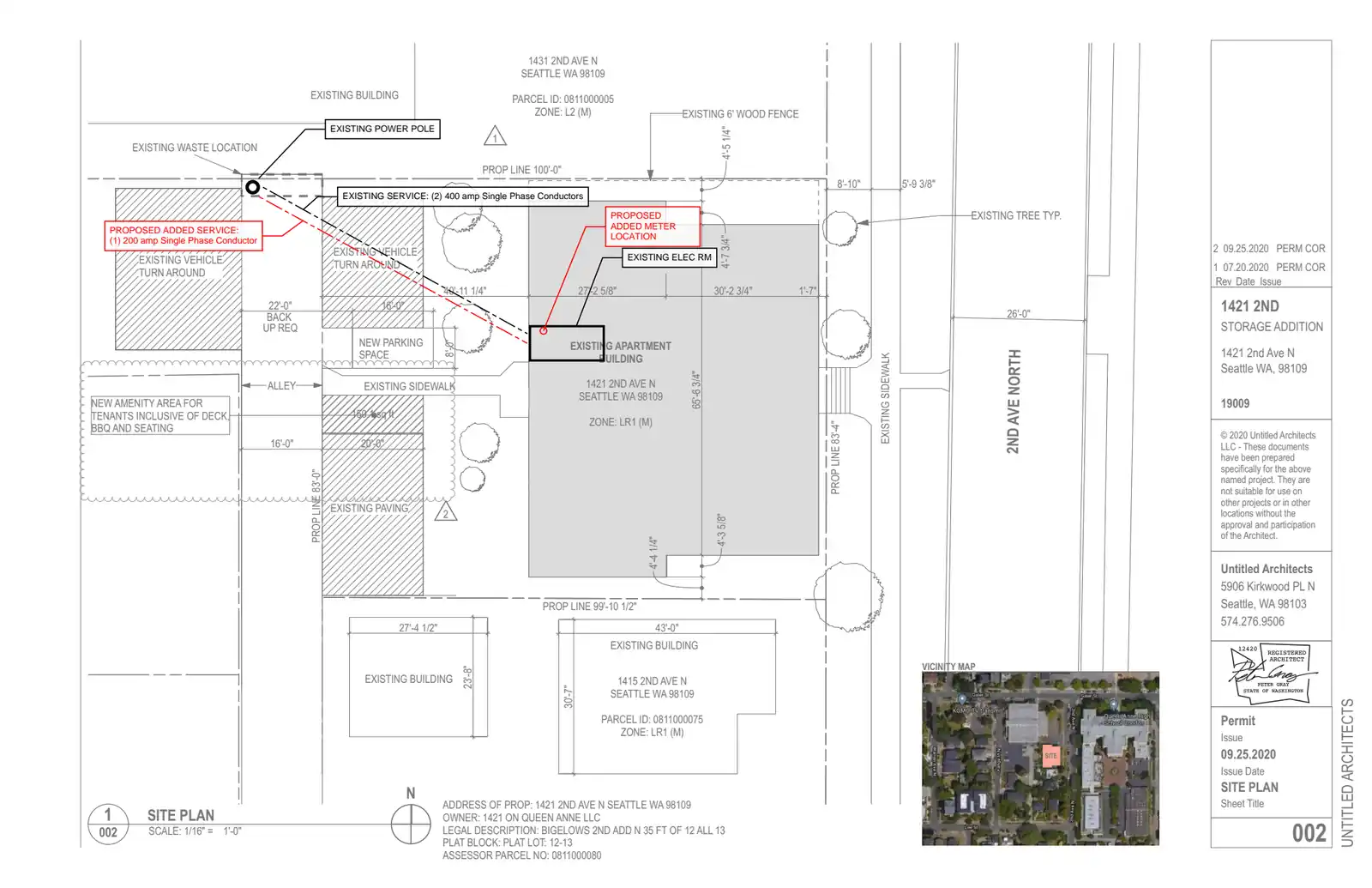 Site plan for 1421 2nd Ave N