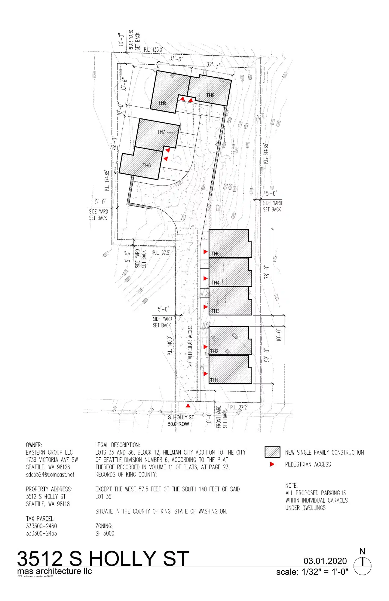 Site plan for 3518 S Holly St