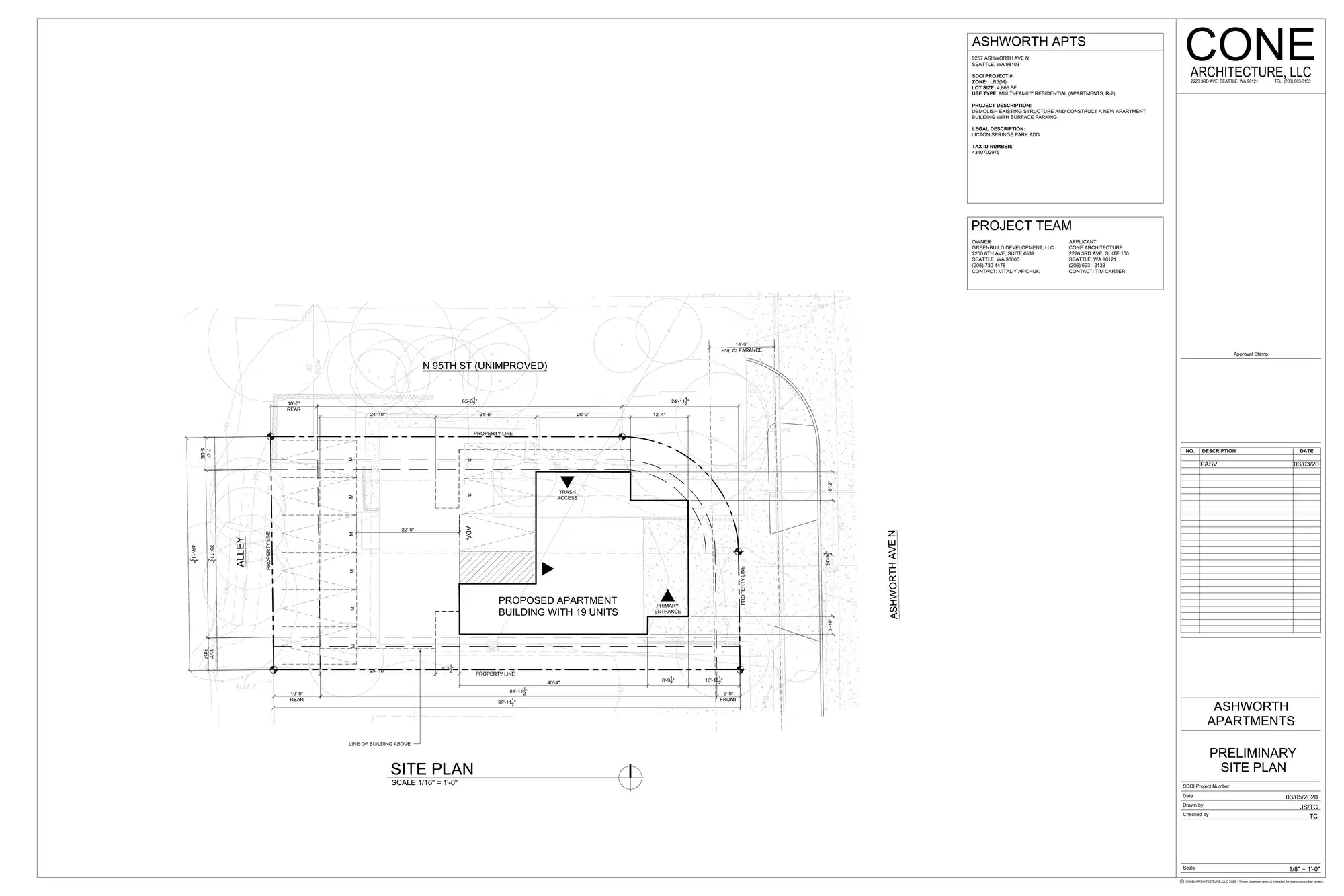 Site plan for 9257 Ashworth Ave N
