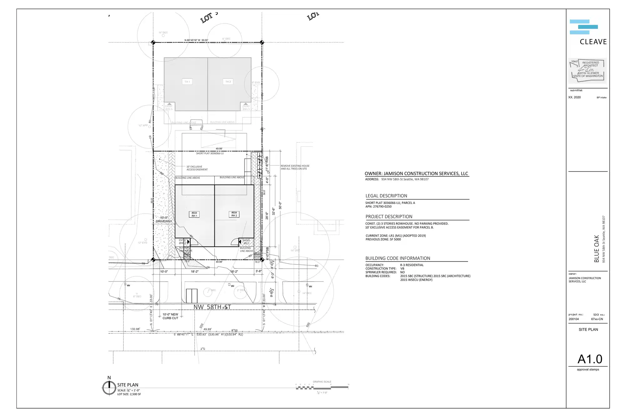 Site plan for 934 NW 58th St