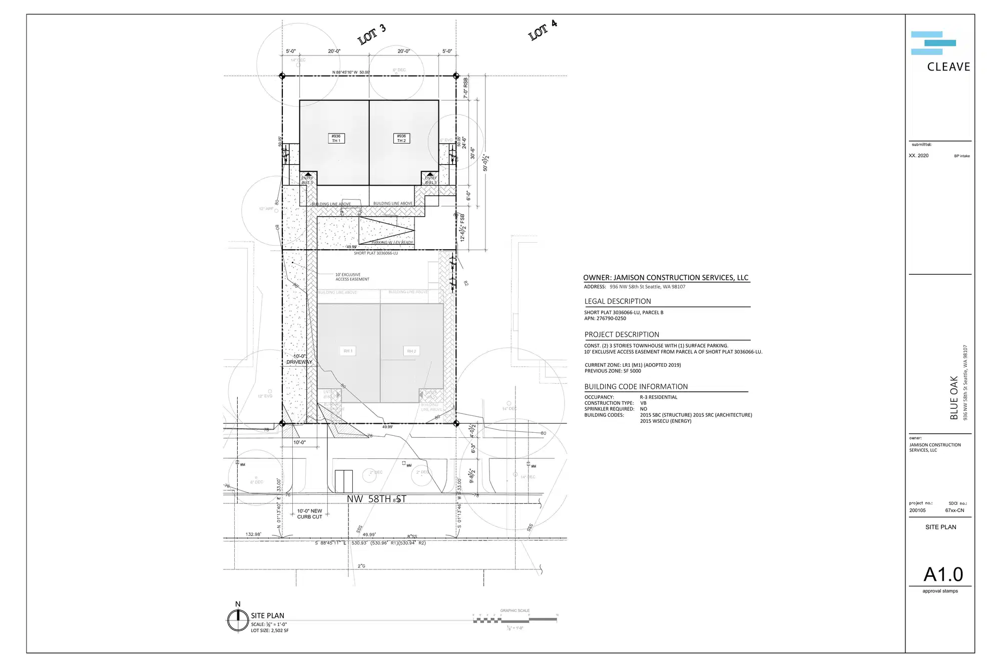 Site plan for 936 NW 58th St