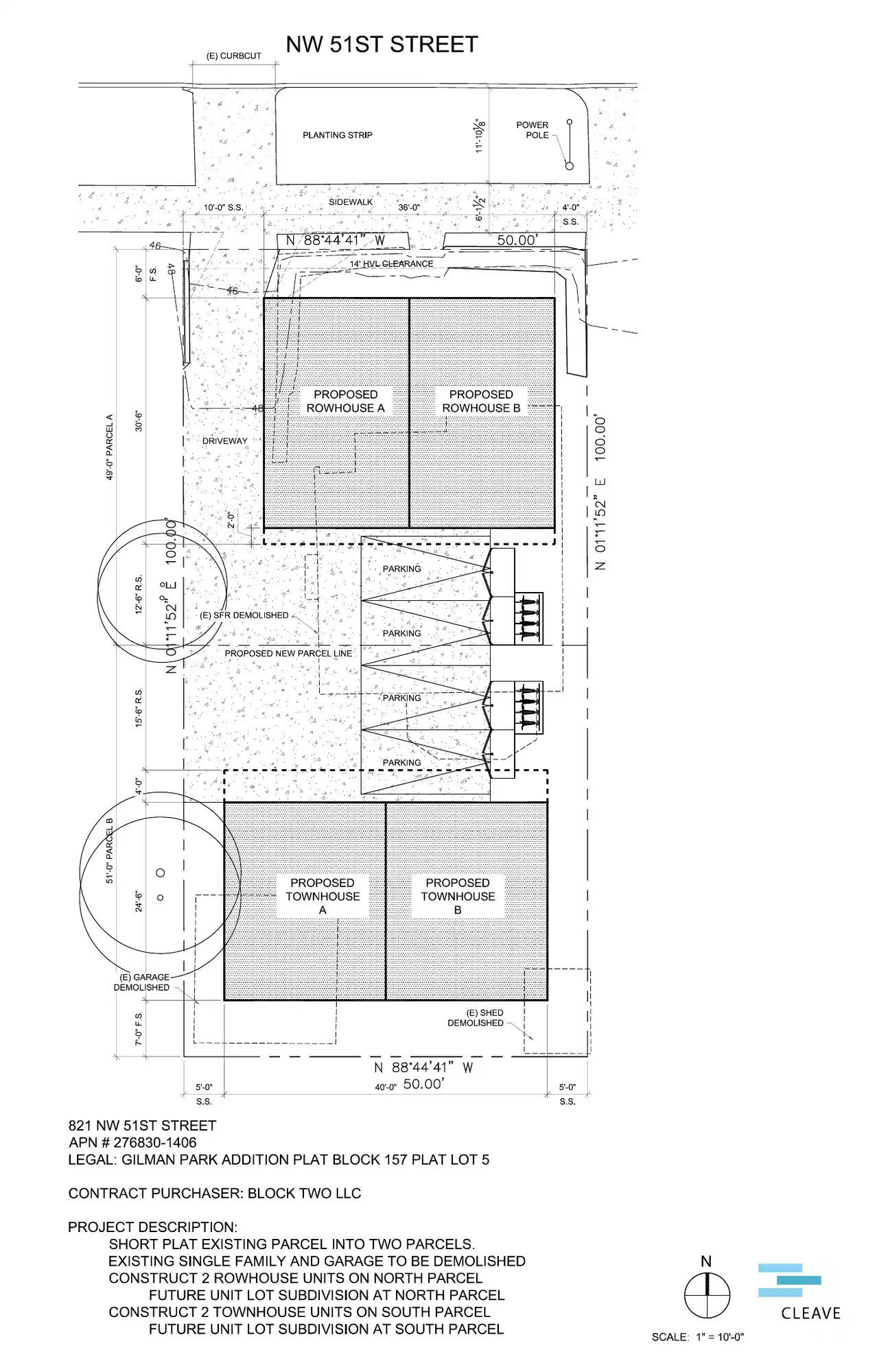 Site plan for 823 NW 51st St
