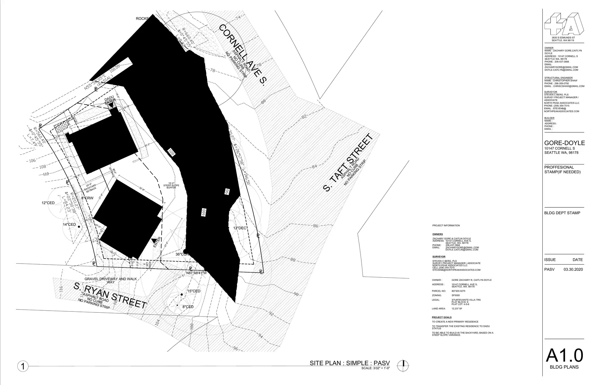 Site plan for 6880 S Ryan St