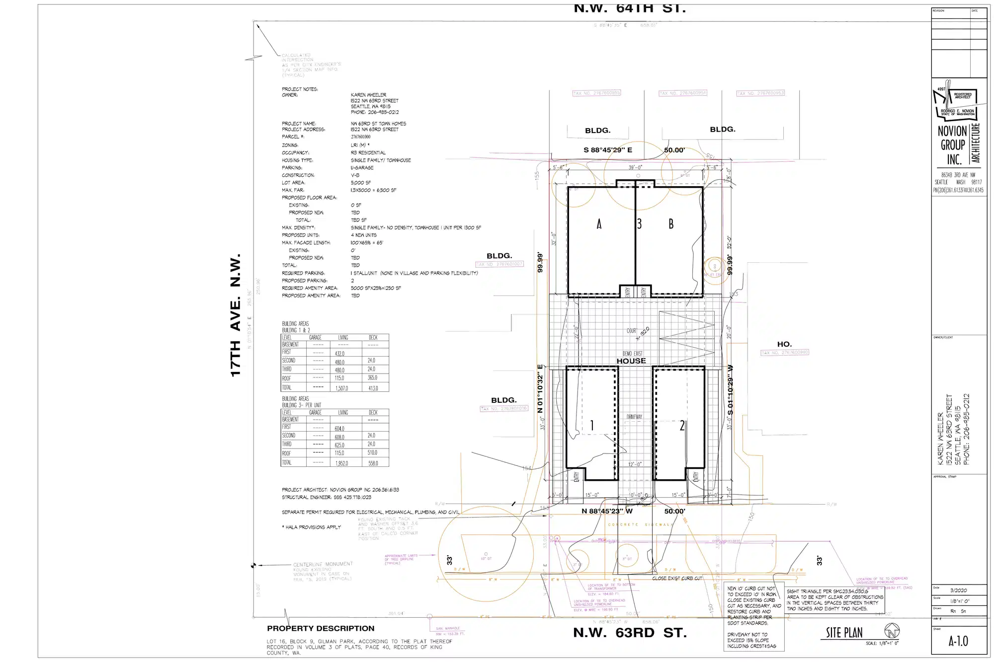 Site plan for 1522 NW 63rd St