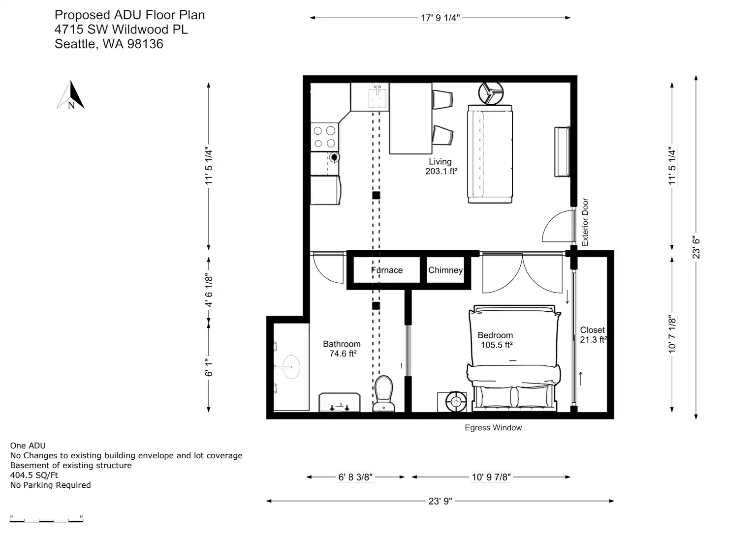 Site plan for 4715 SW Wildwood Pl