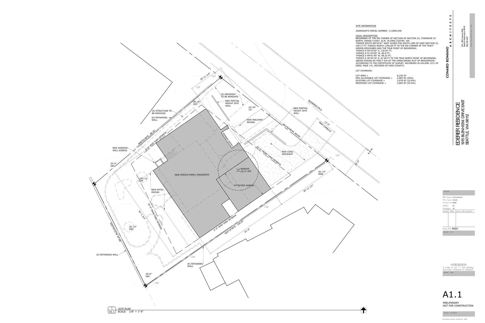 Site plan for 1915 Blenheim Dr E