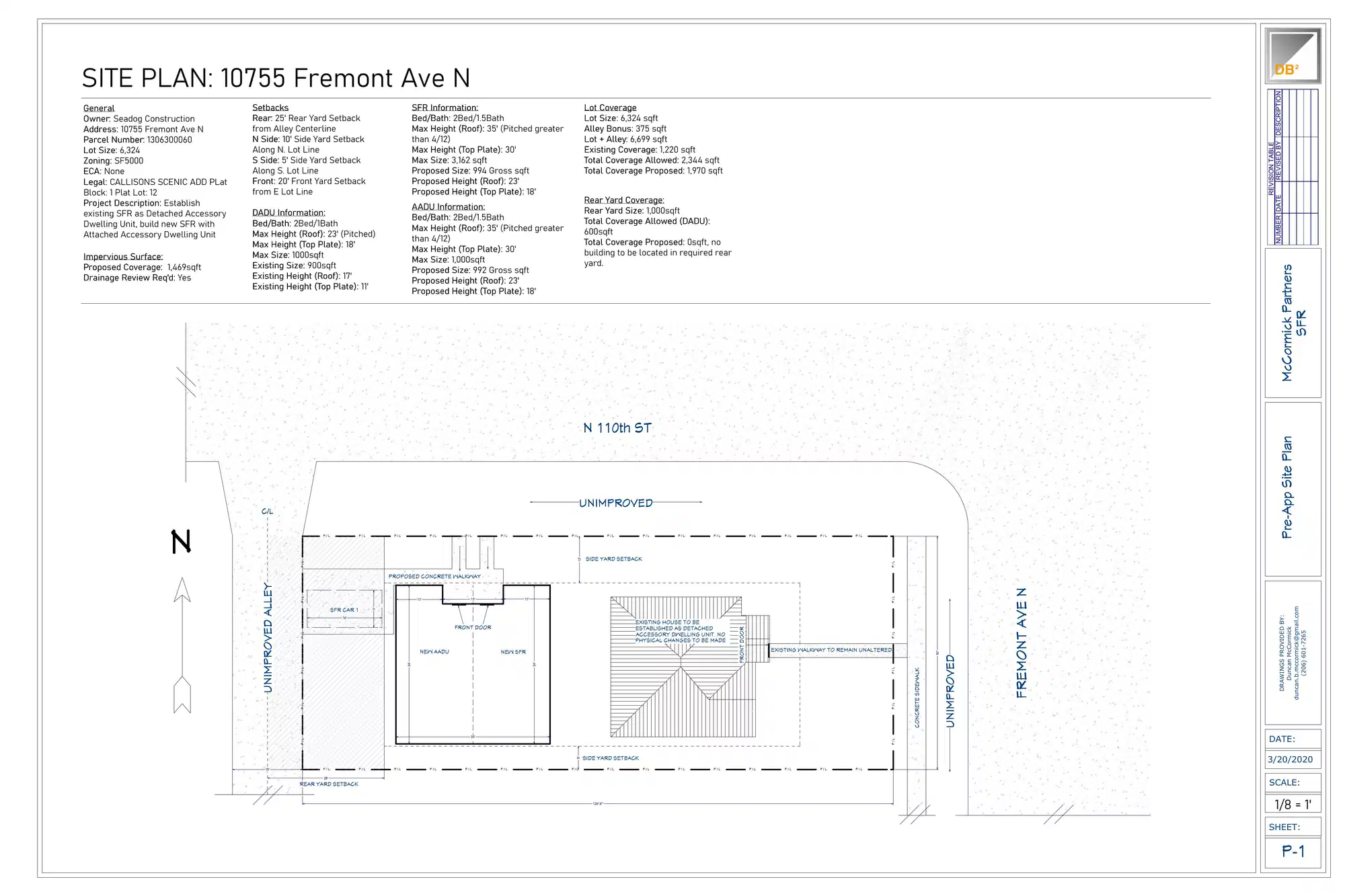 Site plan for 615 N 110th St
