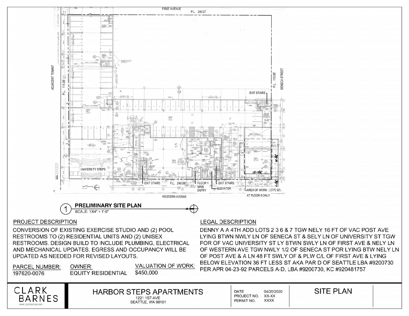 Site plan for 1212 Western Ave
