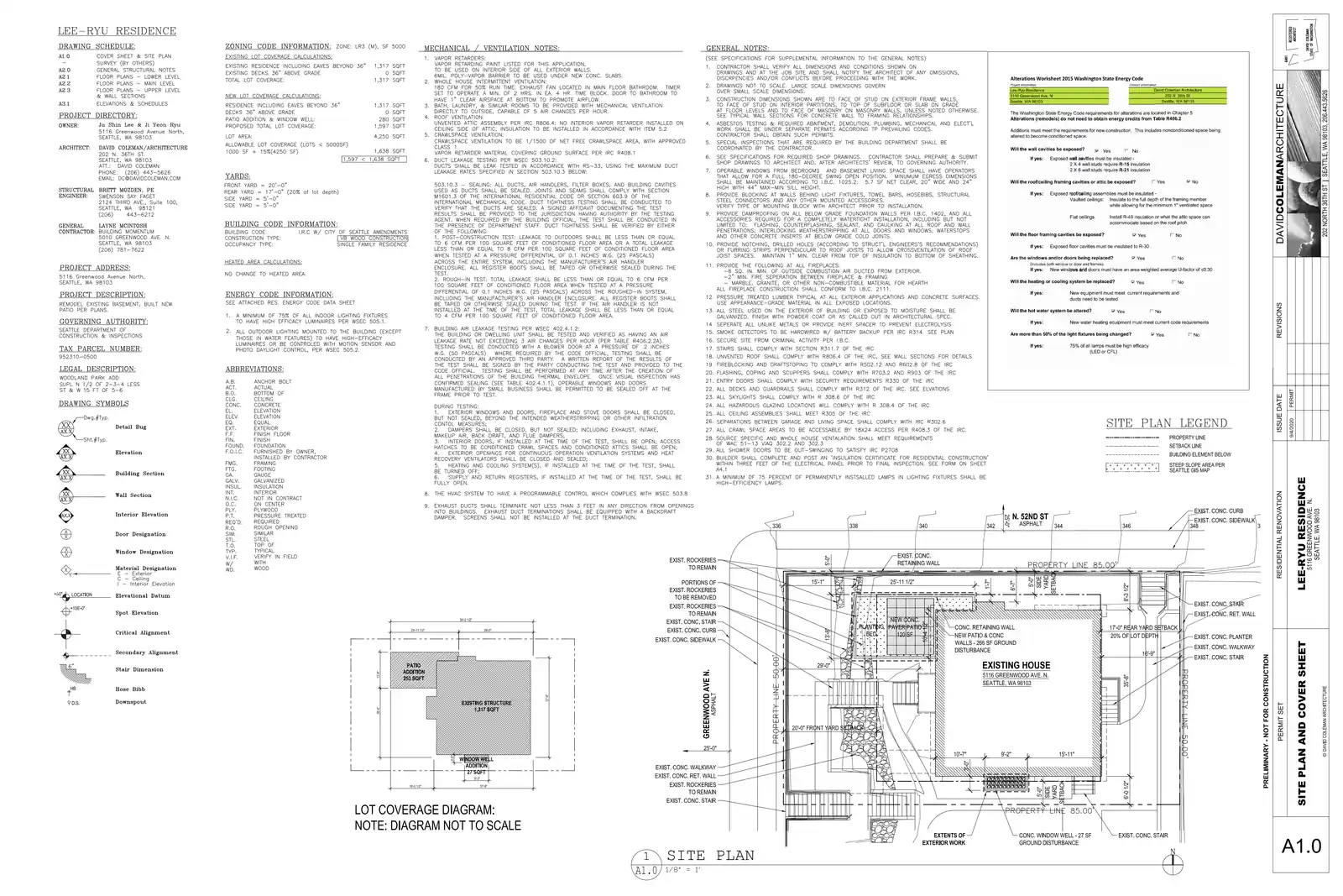 Site plan for 5116 Greenwood Ave N