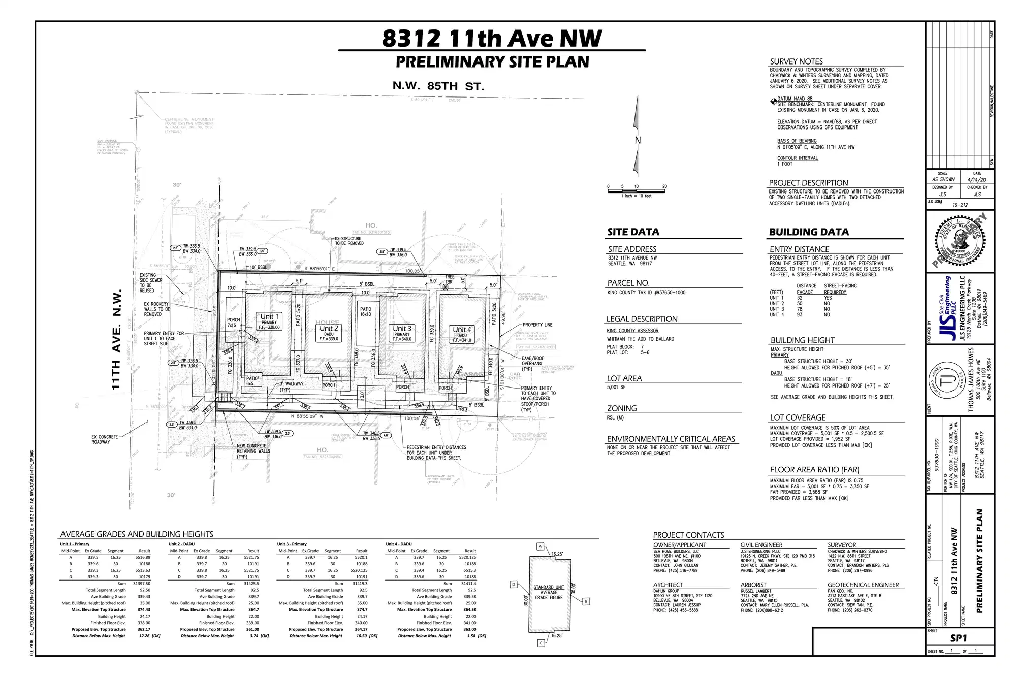 Site plan for 8314 11th Ave NW