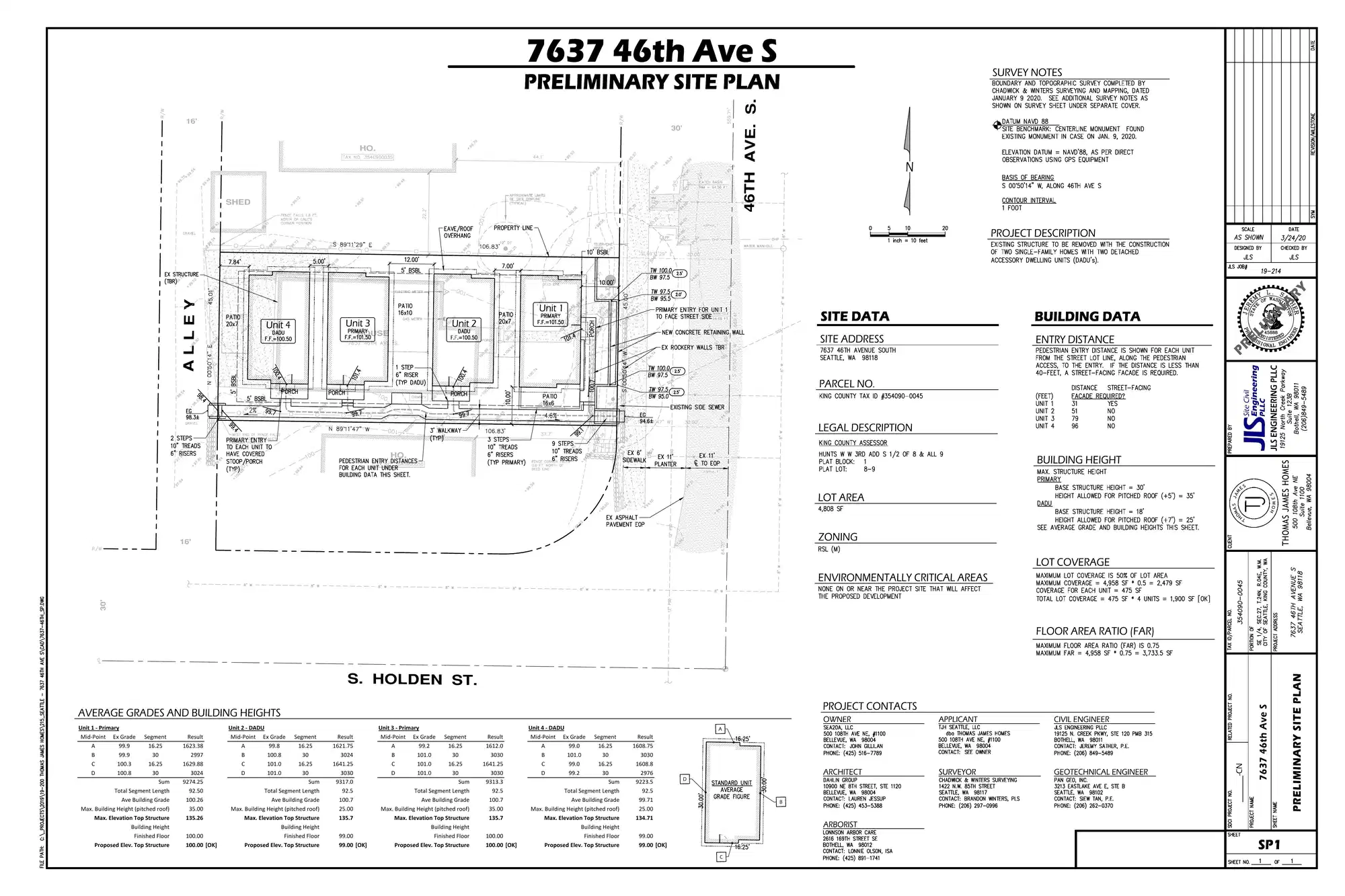 Site plan for 7639 46th Ave S