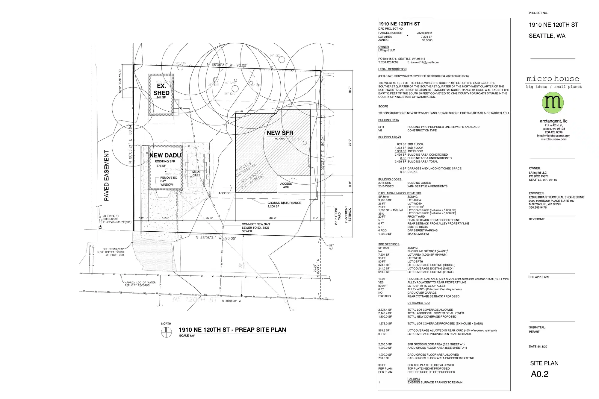 Site plan for 1910 NE 120th St