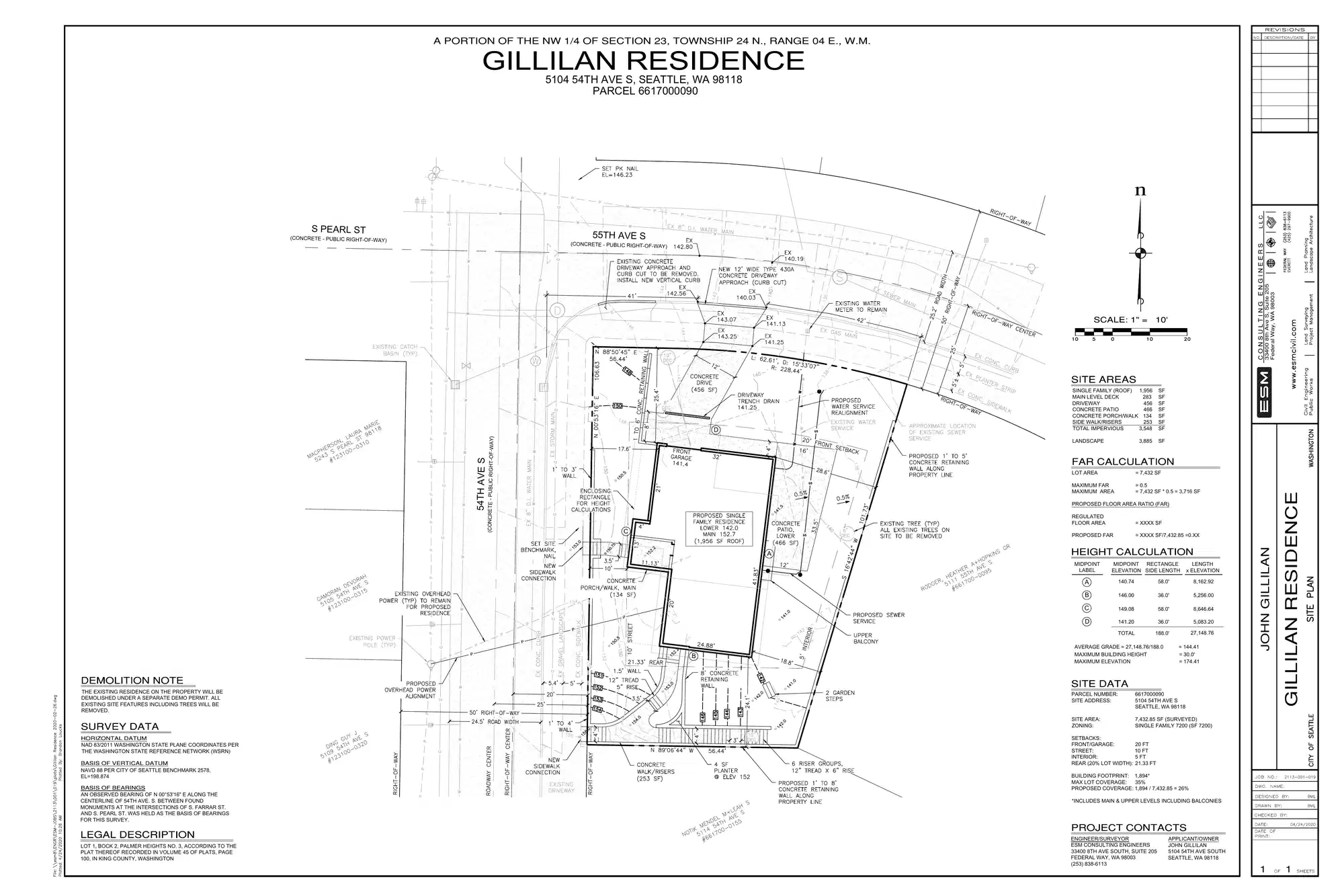 Site plan for 5104 54th Ave S