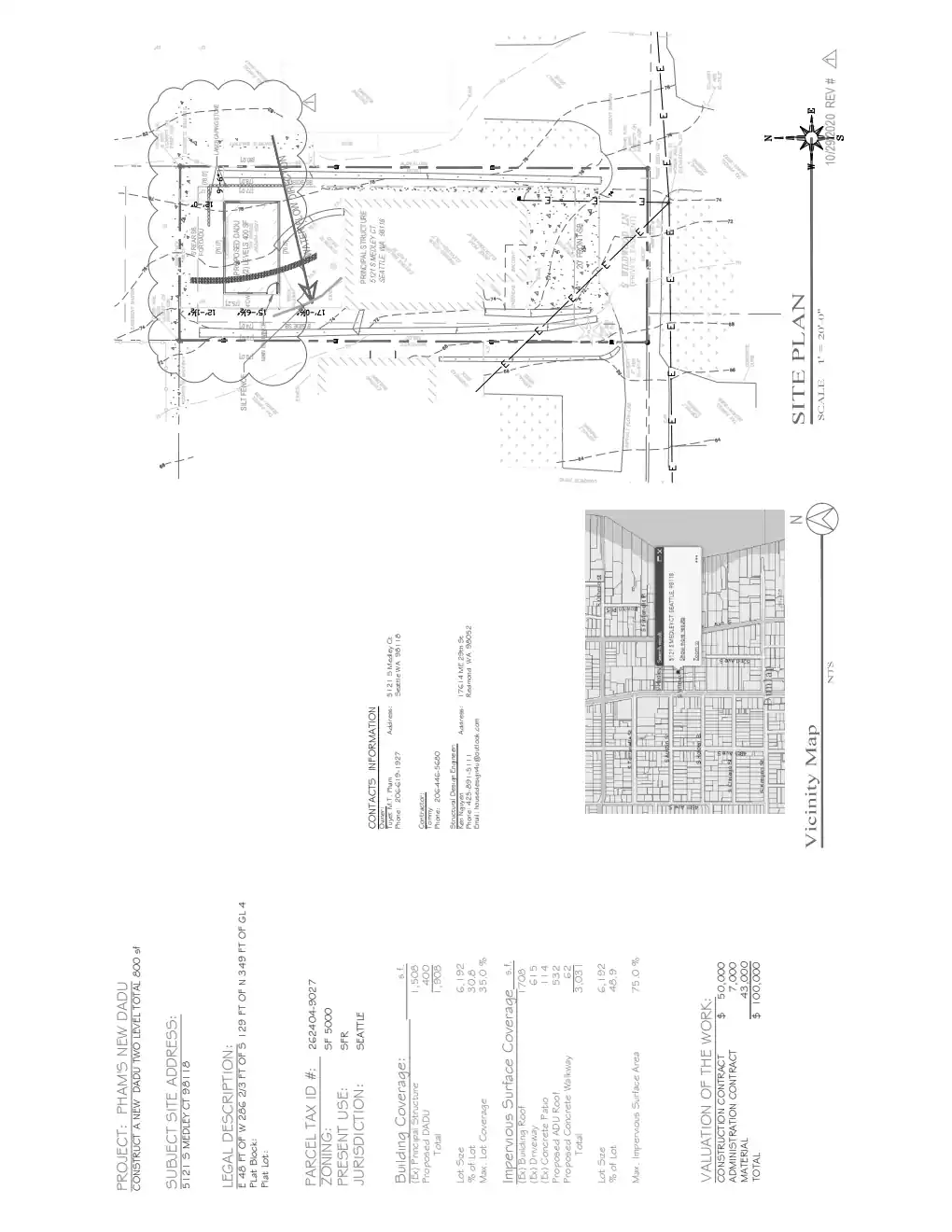 Site plan for 5121 S Medley Ct