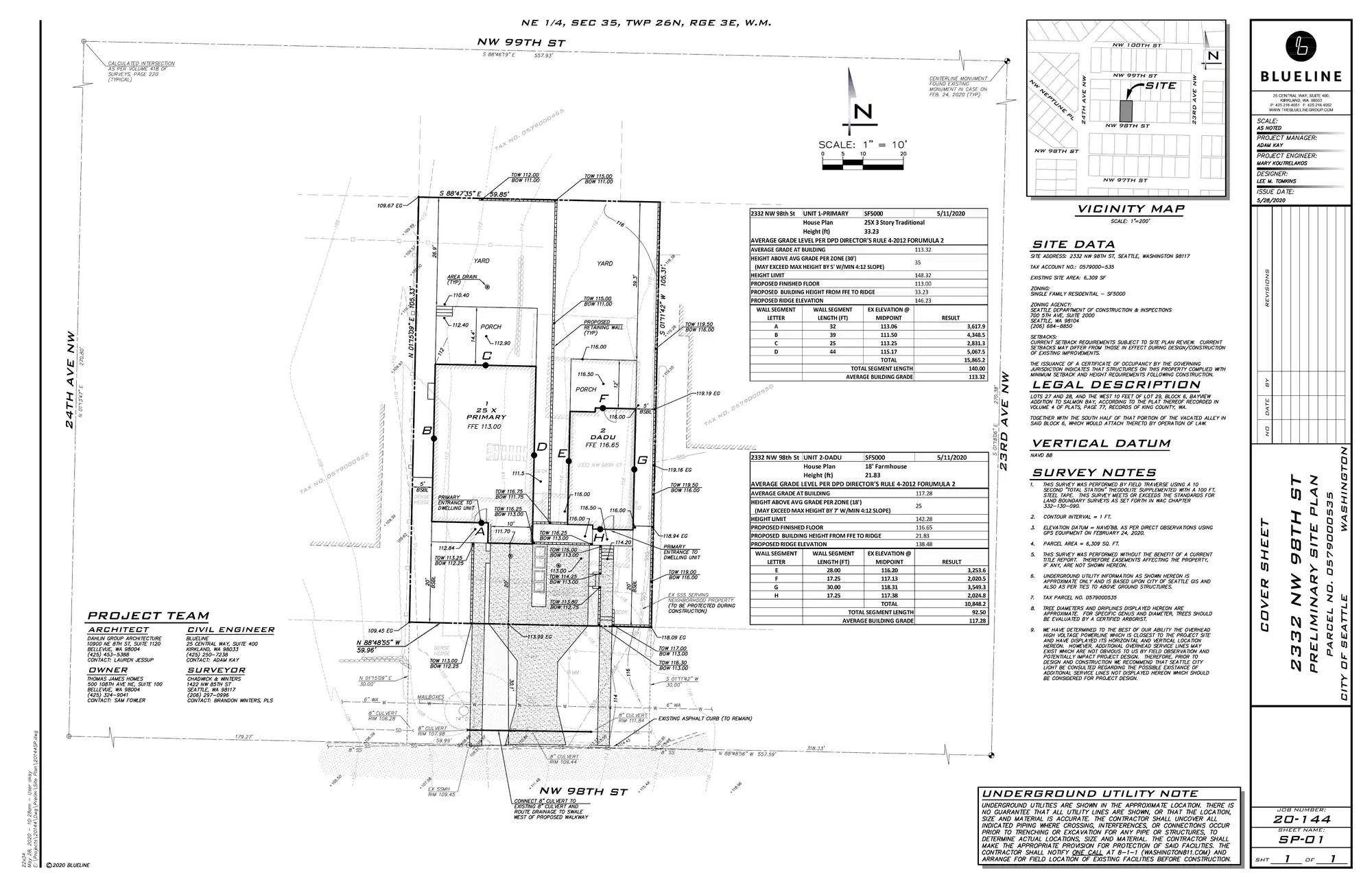 Site plan for 2332 NW 98th St