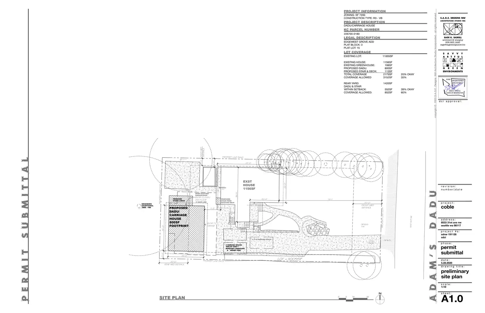Site plan for 8533 31st Ave NW