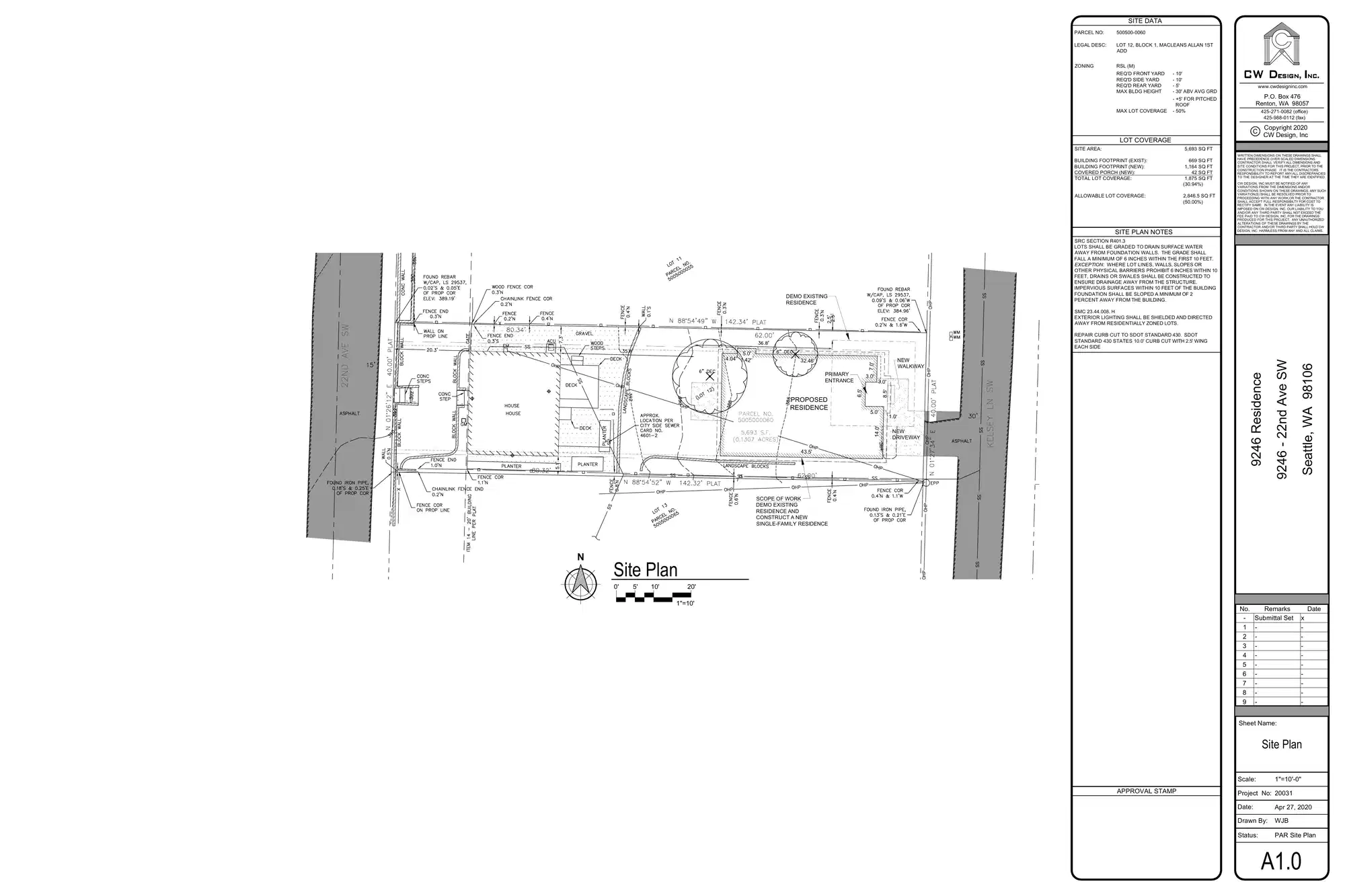 Site plan for 9245 Kelsey Ln SW