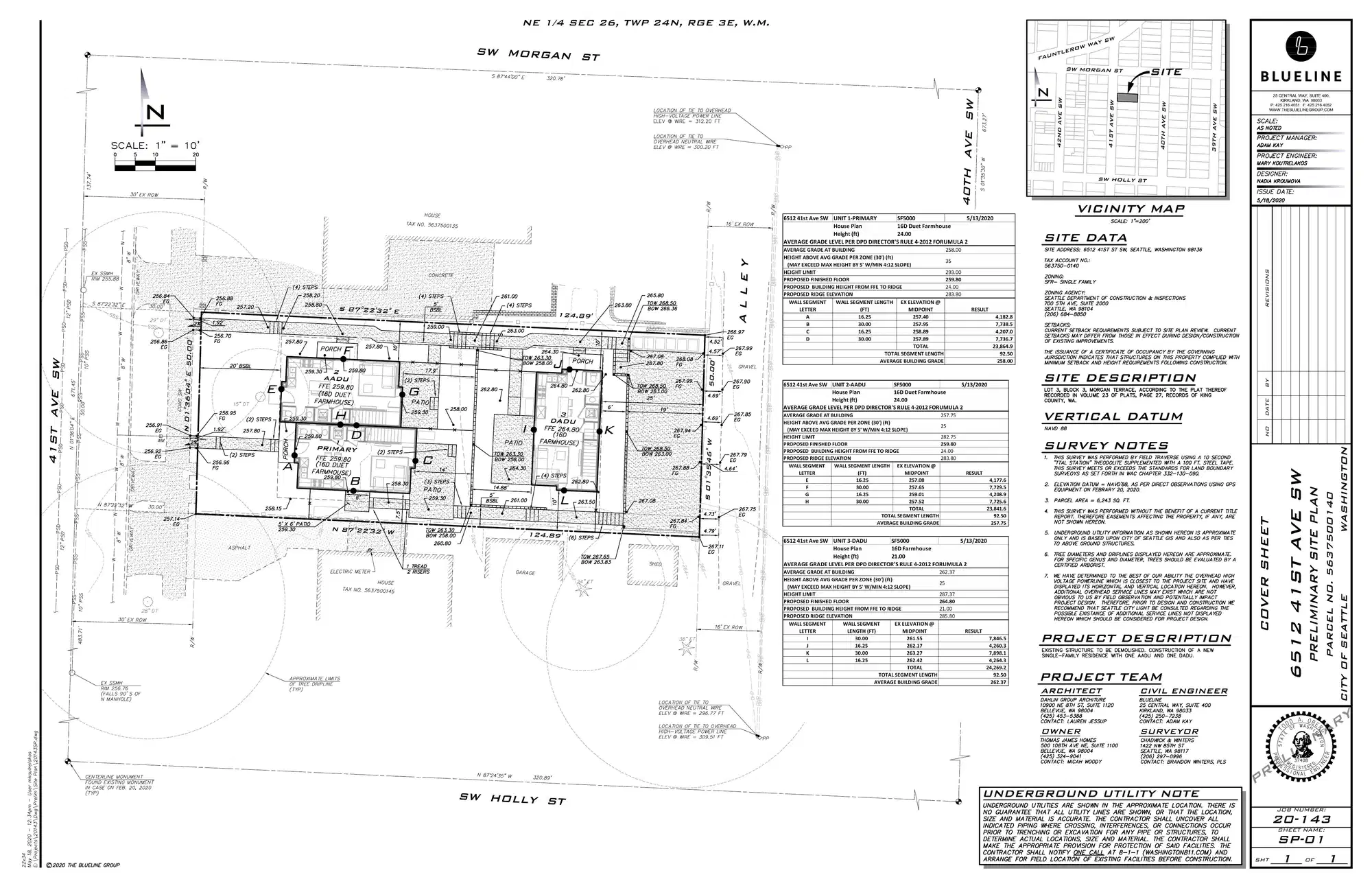 Site plan for 6512 41st Ave SW