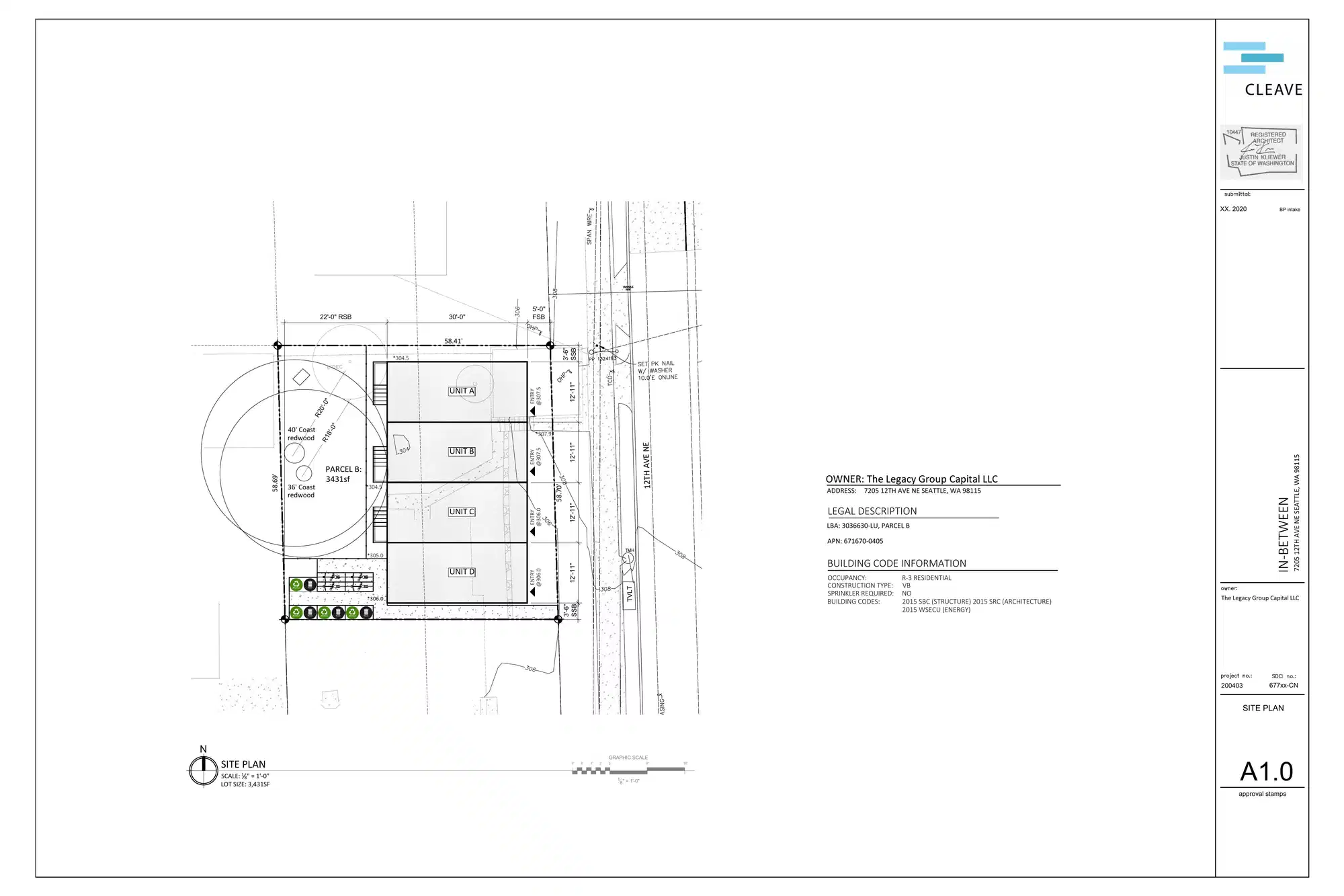 Site plan for 7205 12th Ave NE