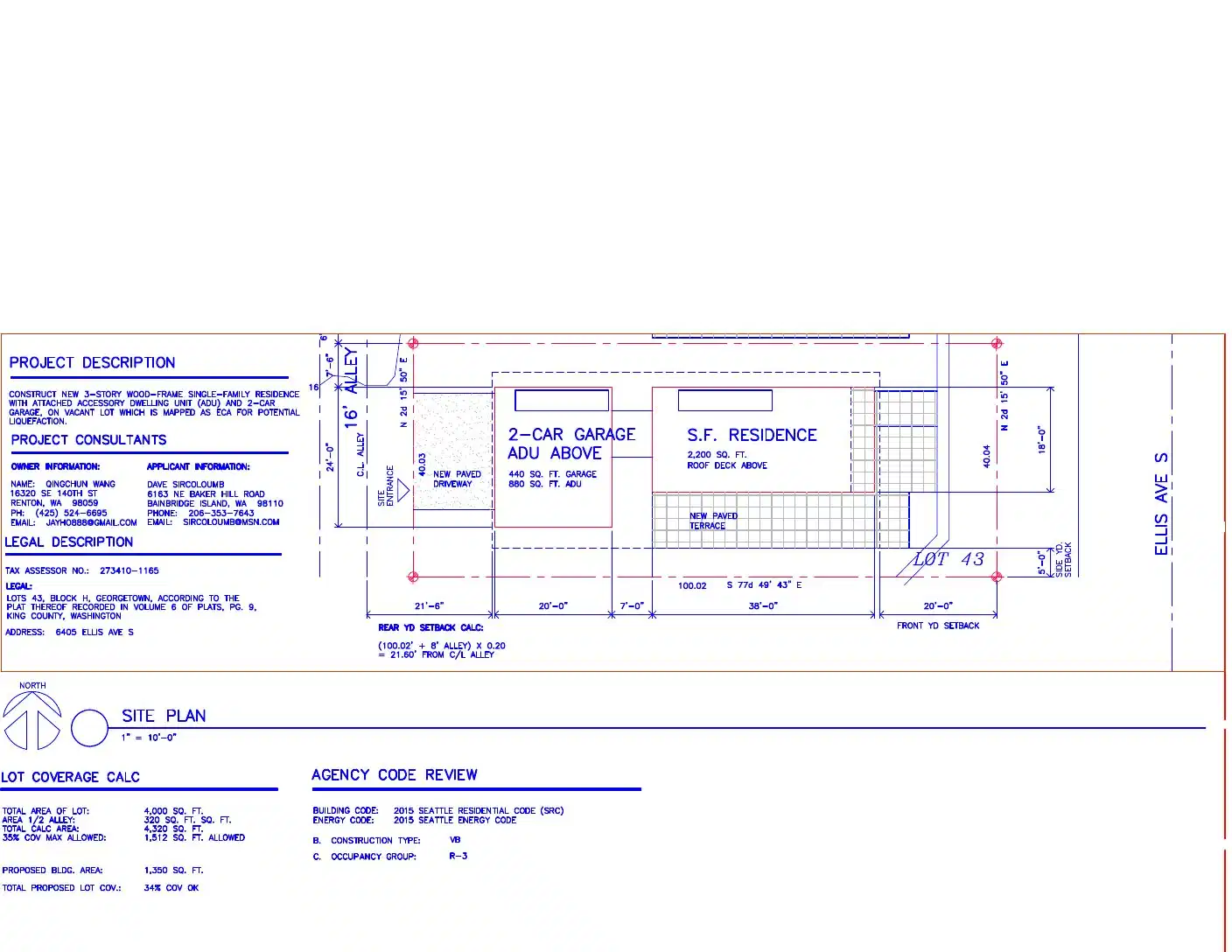 Site plan for 6405 Ellis Ave S