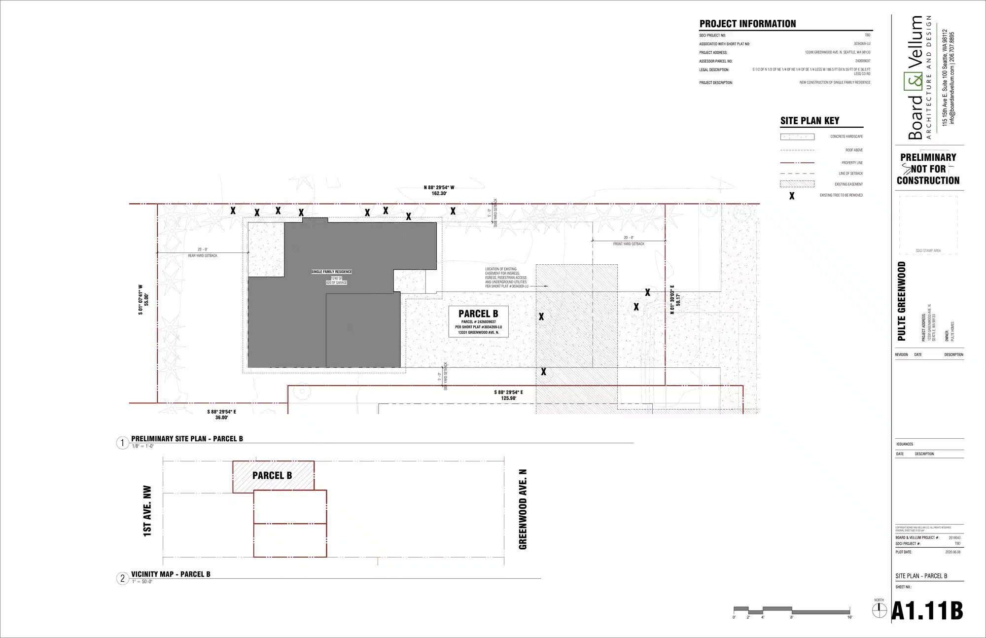 Site plan for 13331 Greenwood Ave N