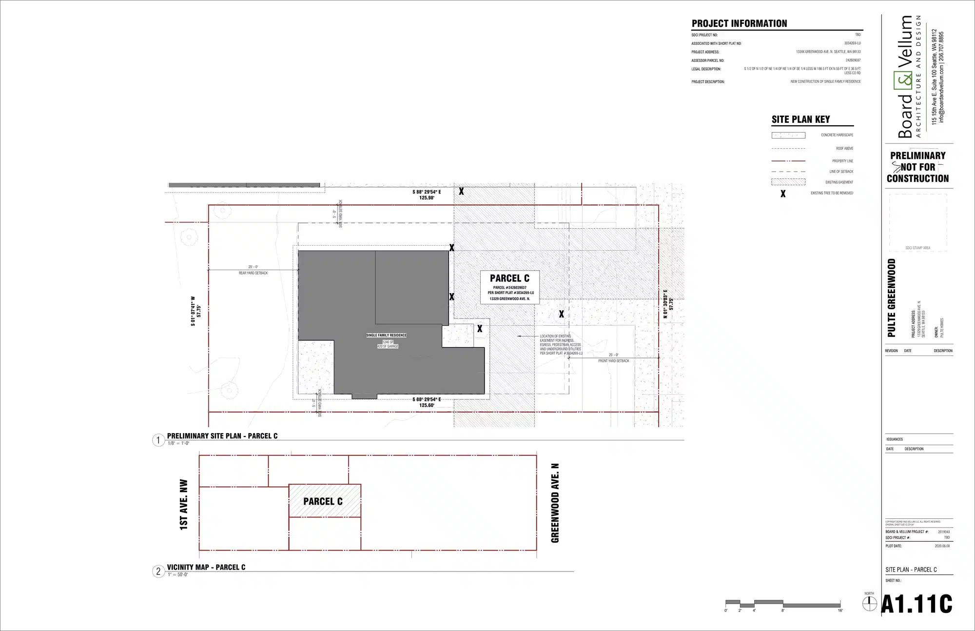 Site plan for 13329 Greenwood Ave N
