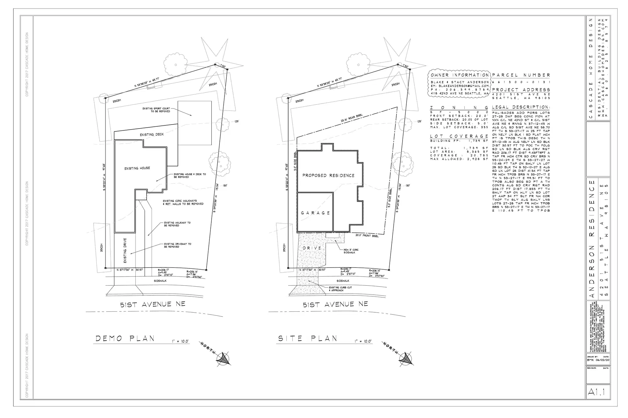 Site plan for 4201 51st Ave NE